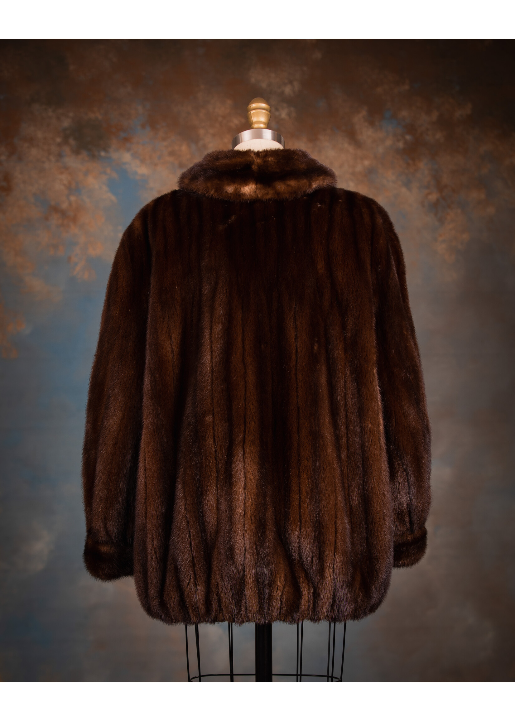 MAHOGANY MINK BOMBER JACKET