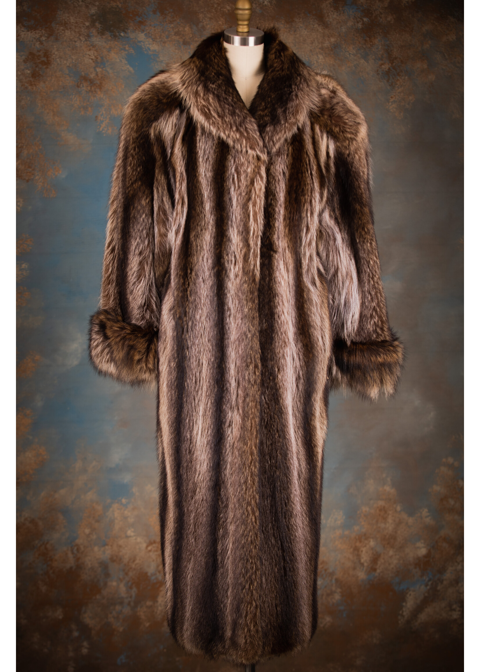 NATURAL RACCOON COAT