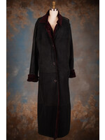 BLACK & WINE SHEEPSKIN COAT 14