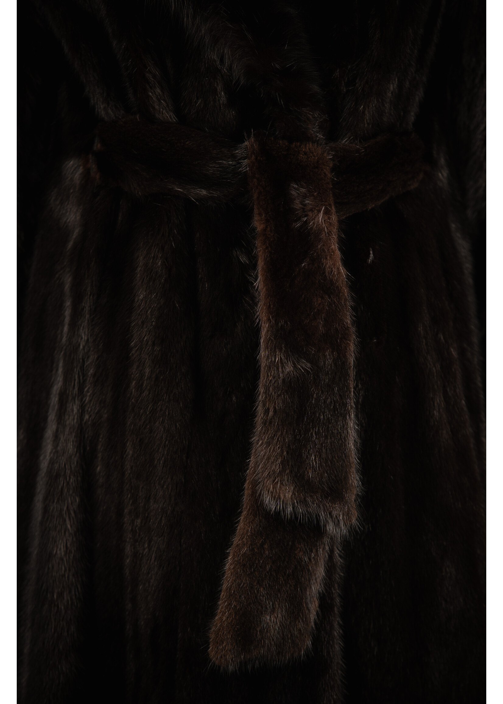 DARK RANCH MINK COAT W. FOX COLLAR