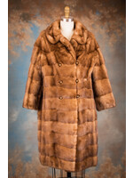 DEMI BUFF HORIZONTAL PELT MINK COAT