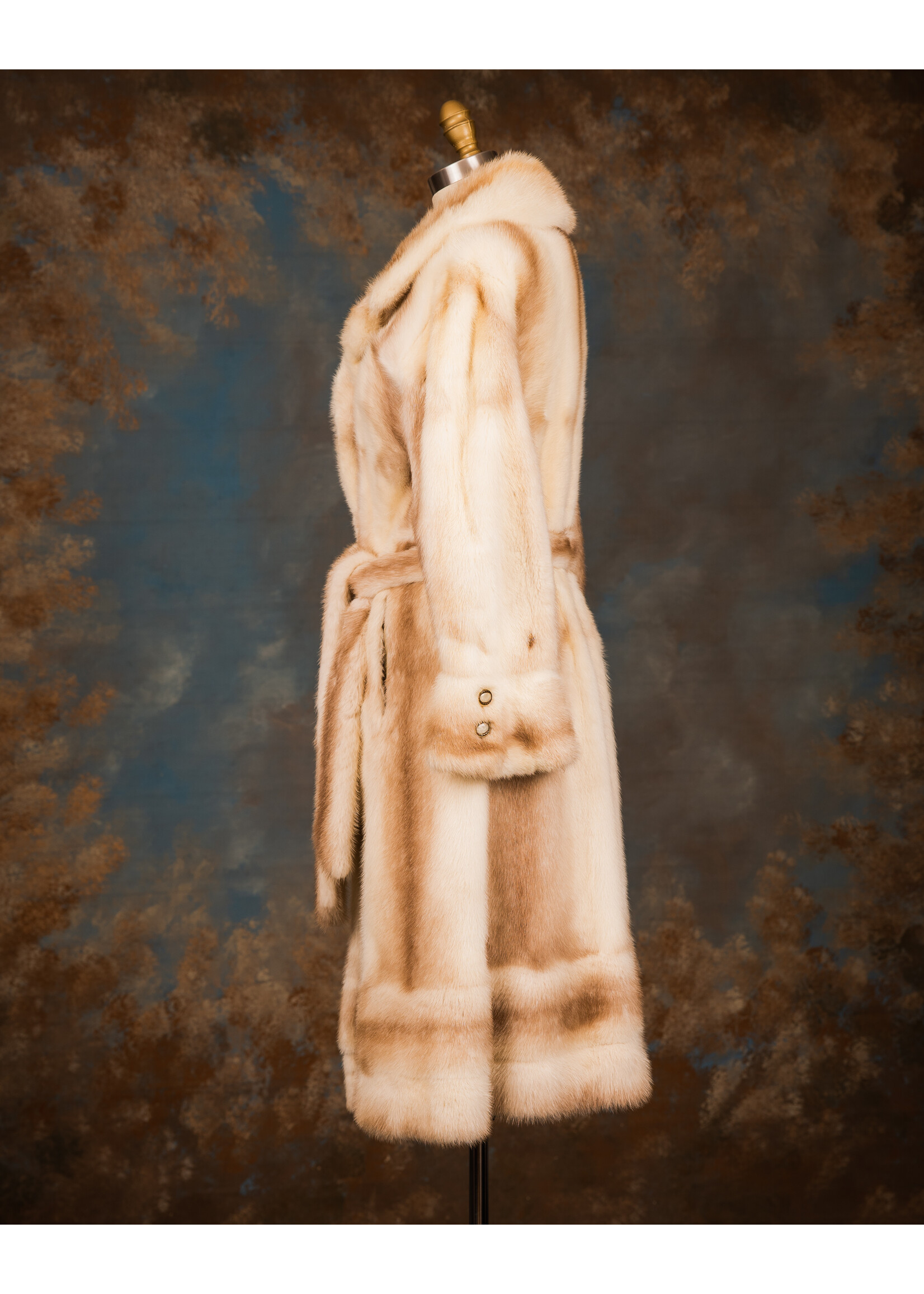 BROWN CROSS MINK TRENCH 4