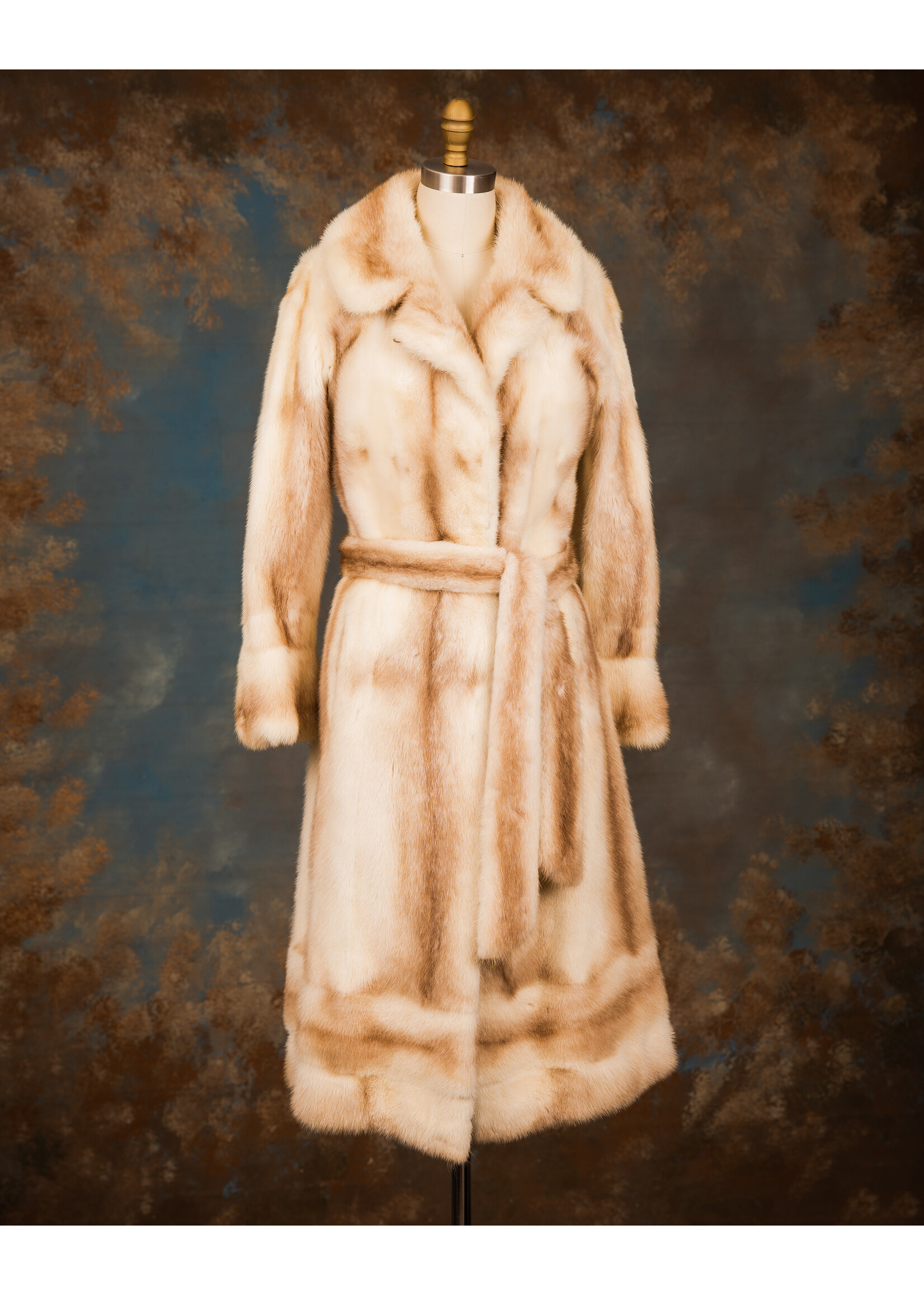 BROWN CROSS MINK TRENCH 4