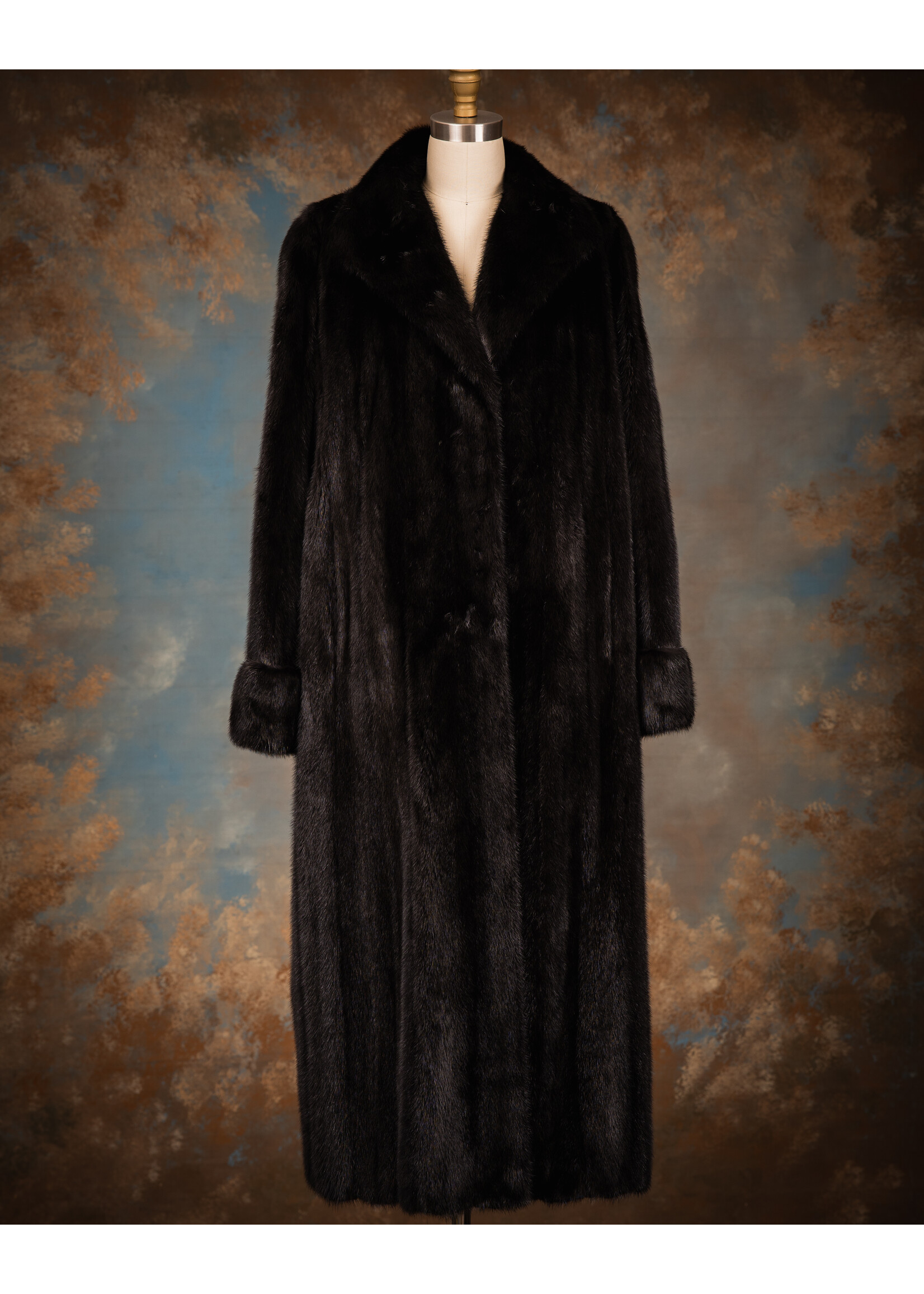 BLACK FEMALE MINK COAT