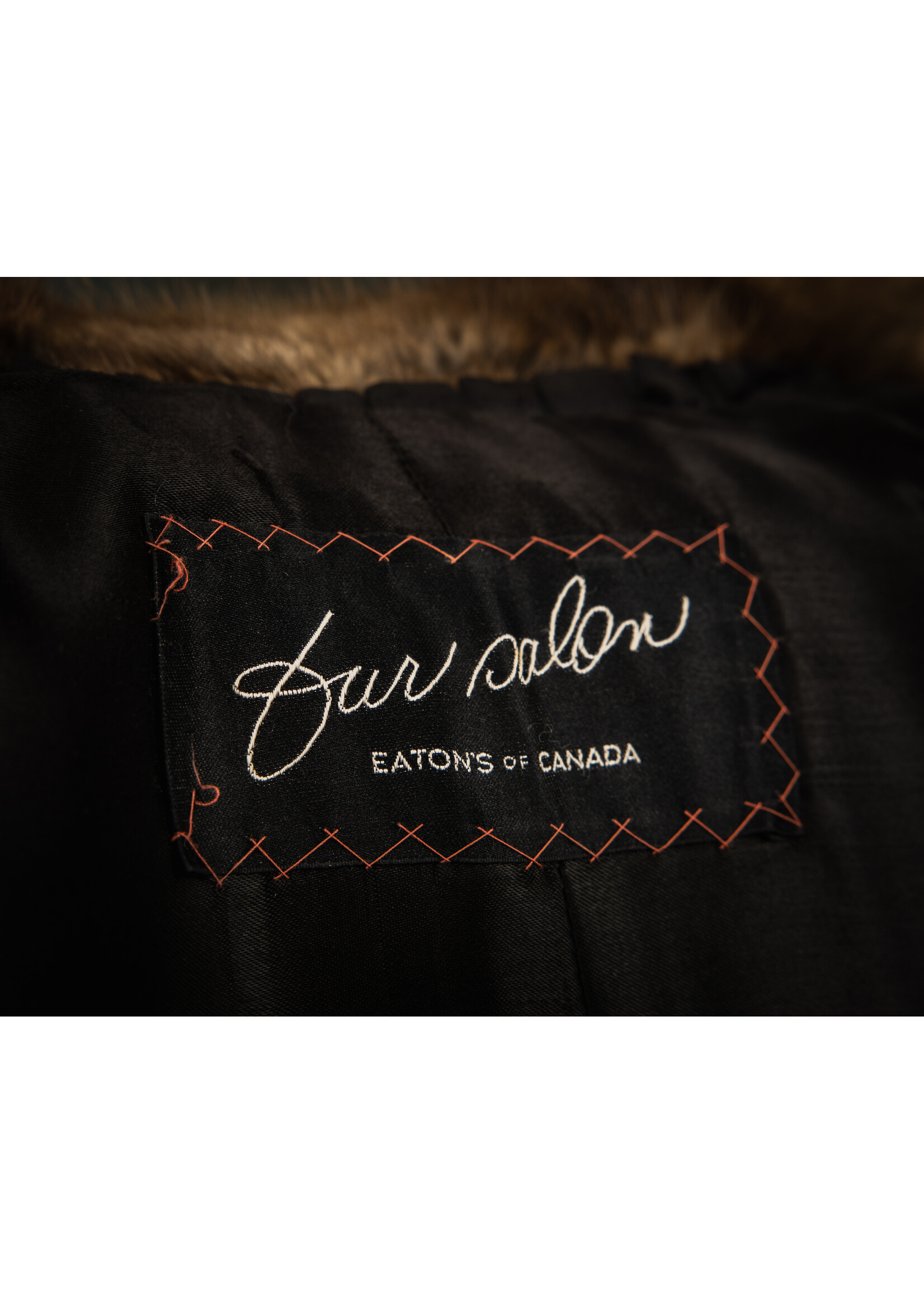 MUSKRAT COAT W. BLUE FOX 6-8