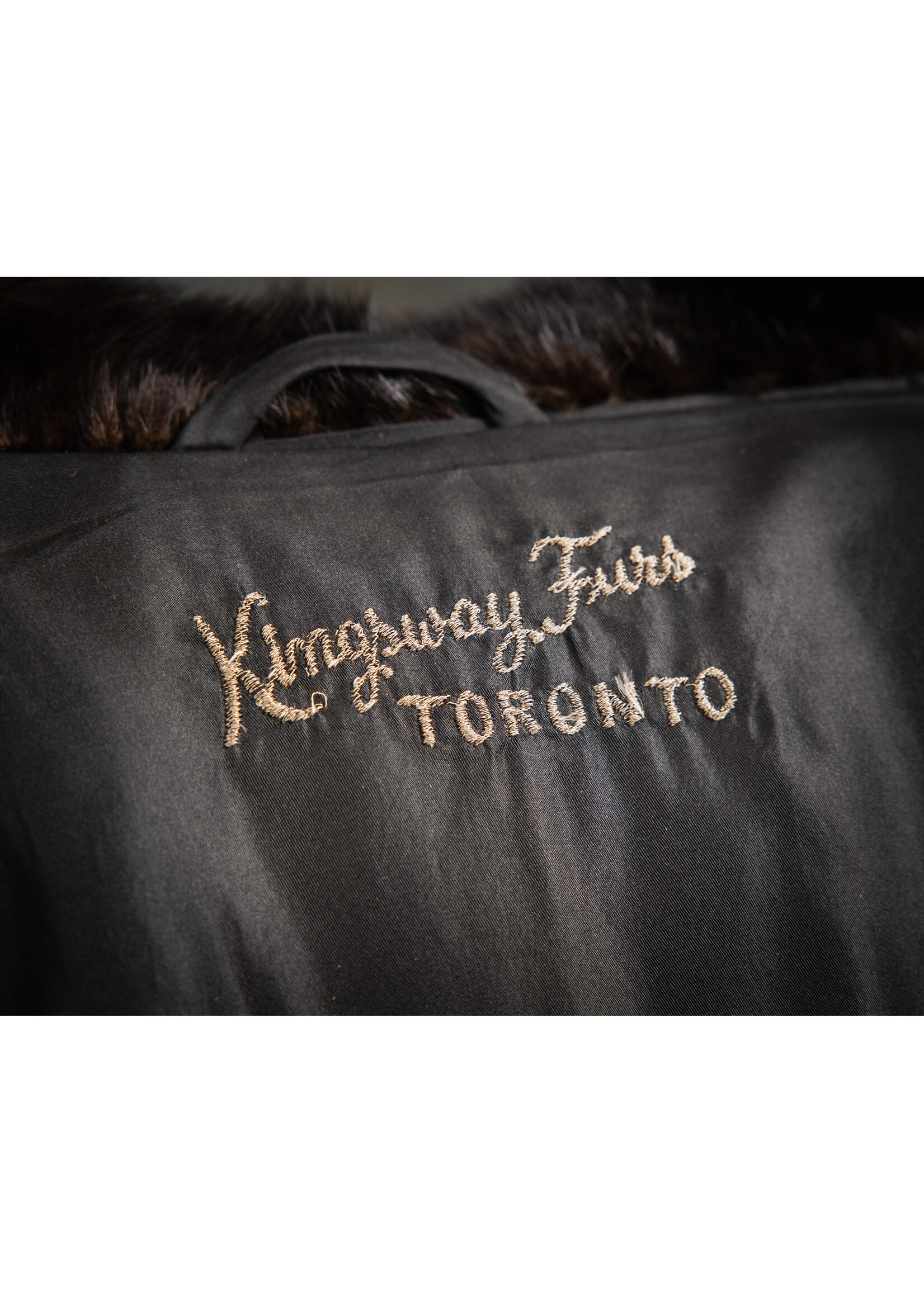 DARK RANCH FEMALE MINK COAT W. BELT