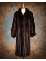 DARK MAHOGANY MINK COAT 10-12