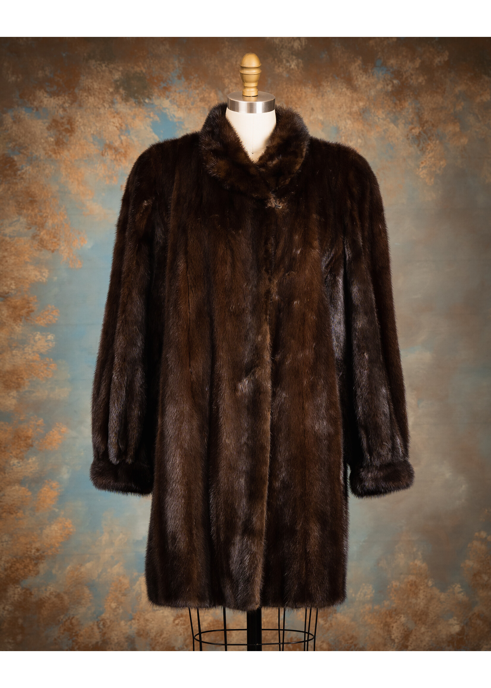 MAHOGANY MINK 3/4 COAT