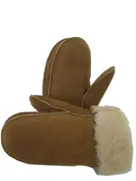 CROWN CAP SHEARLING MITTENS