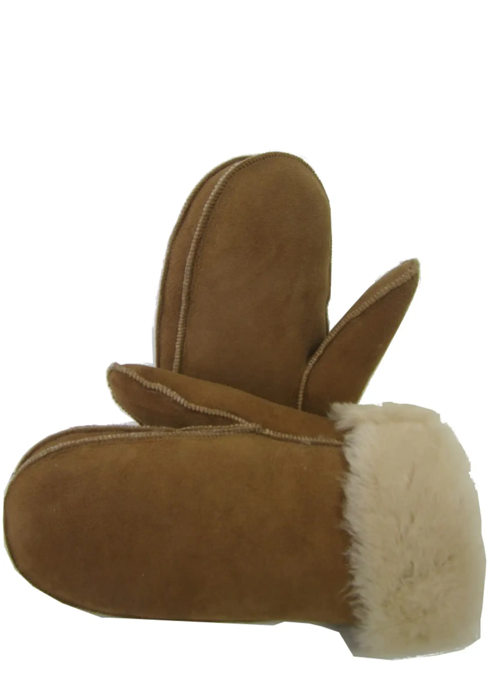 CROWN CAP SHEARLING MITTENS