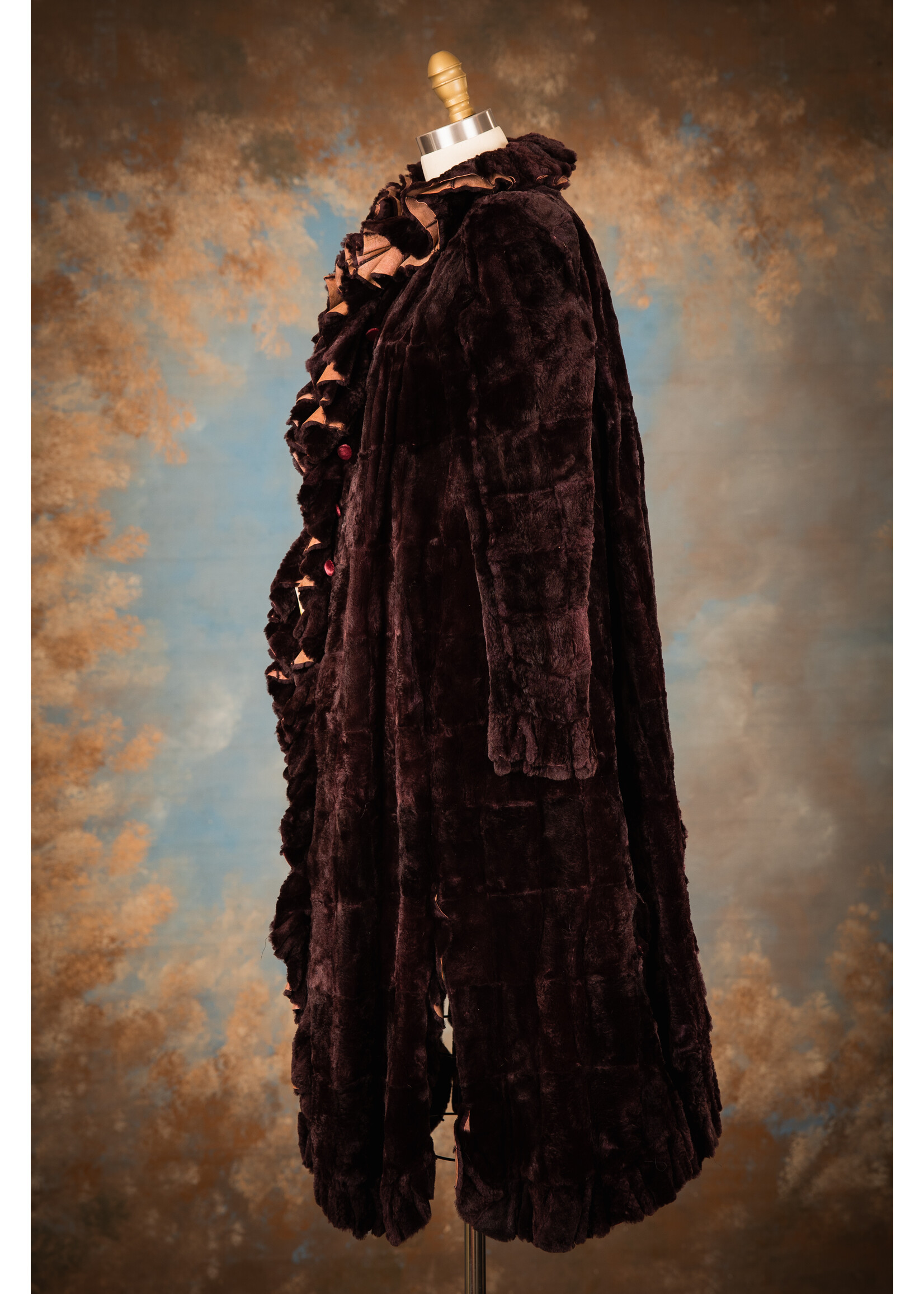 PLUM SH. MUSKRAT OPERA COAT