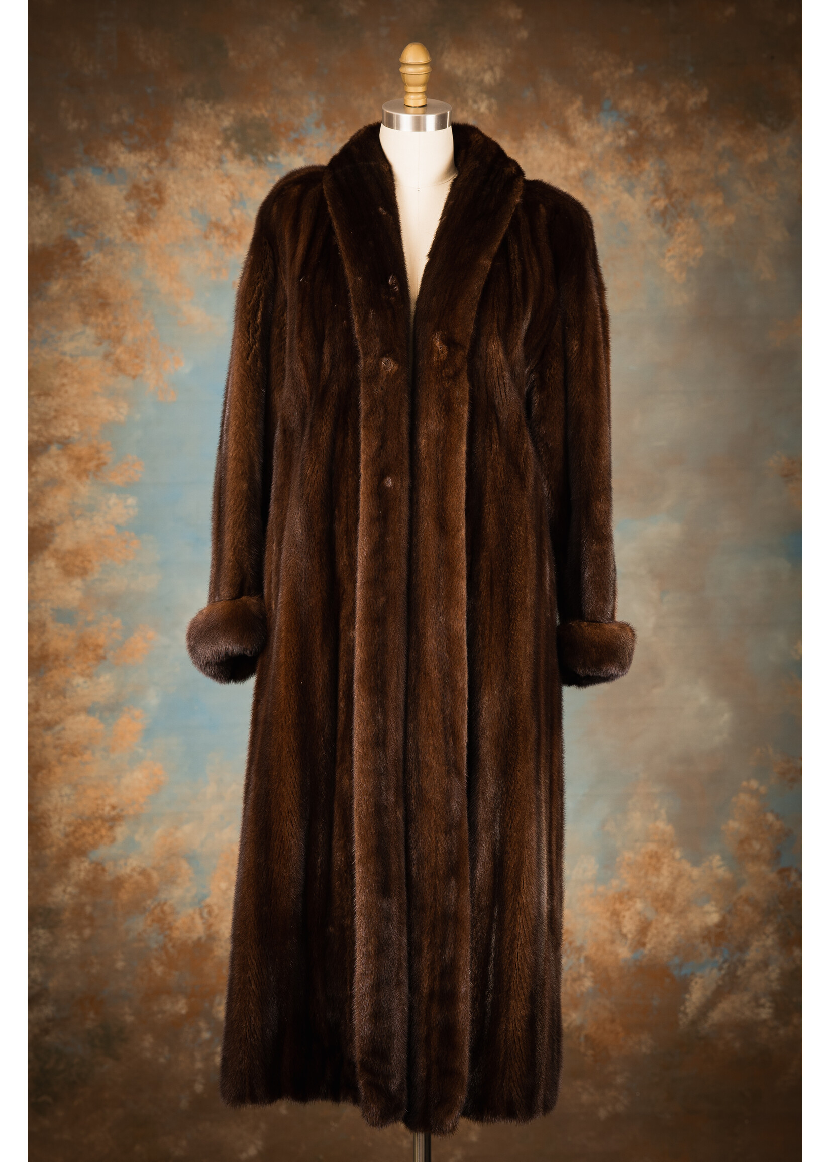 MAHOGANY MINK COAT 6-8