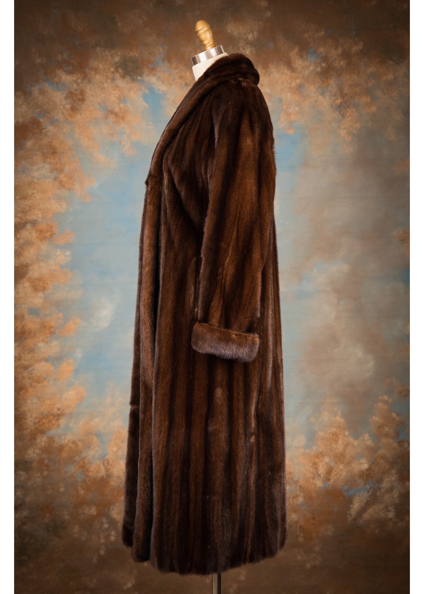 MAHOGANY MINK COAT 6-8