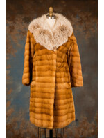 CHINA MINK COAT W. FOX COLLAR