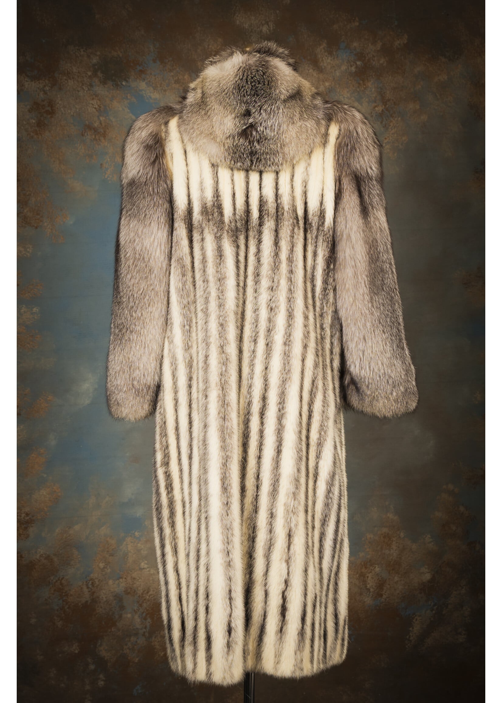 BLACK CROSS MINK & FOX COAT