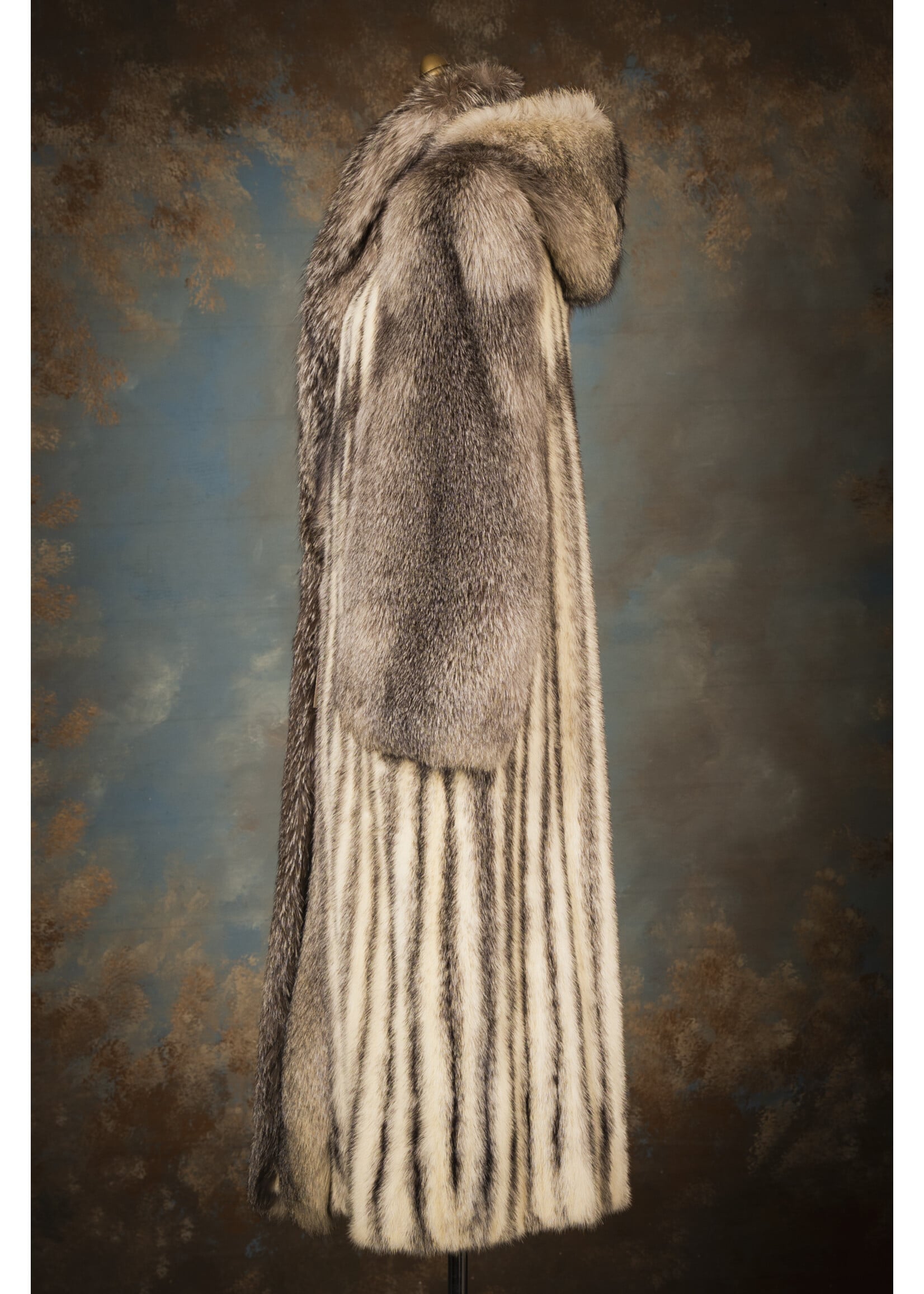 BLACK CROSS MINK & FOX COAT