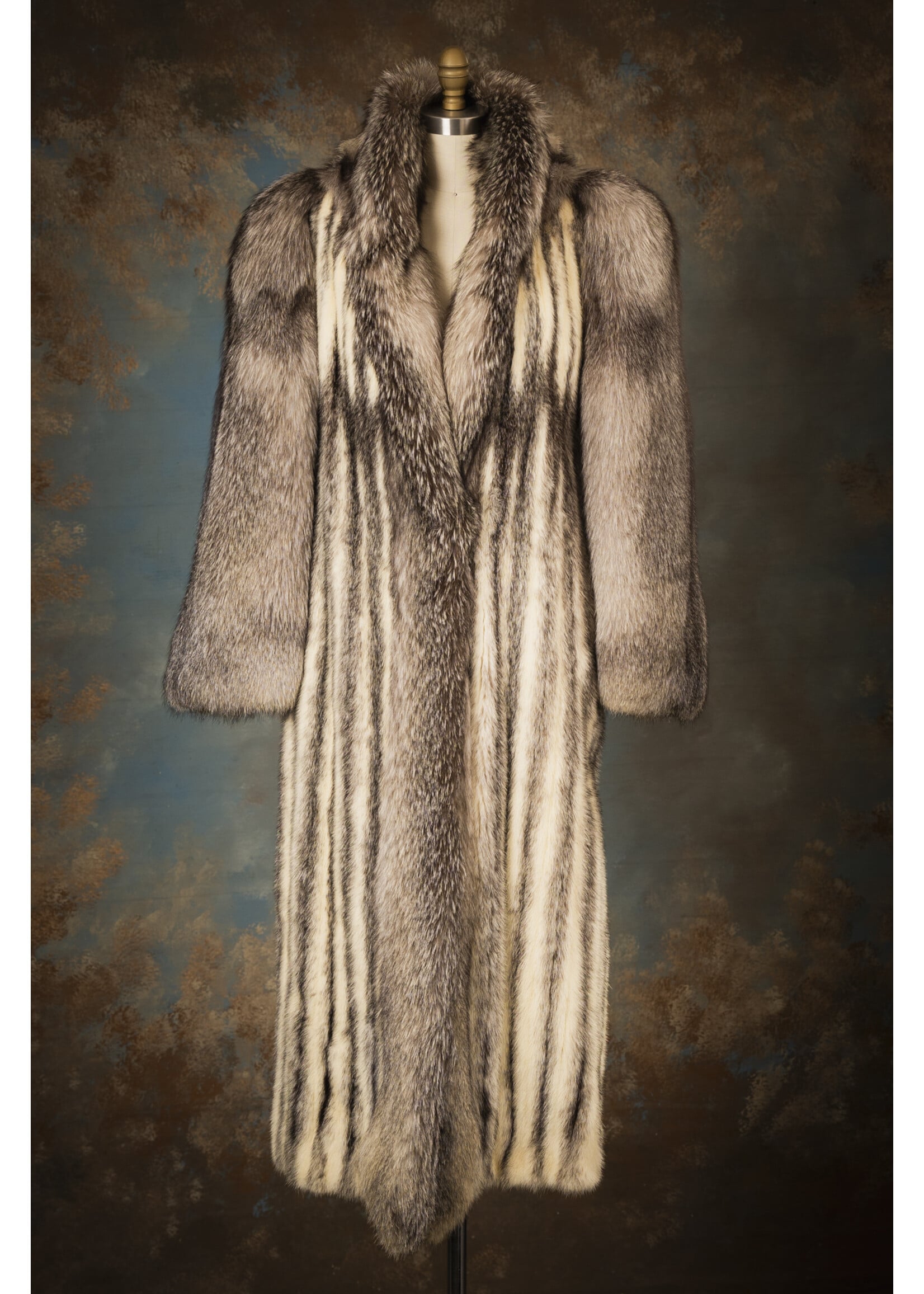 BLACK CROSS MINK & FOX COAT