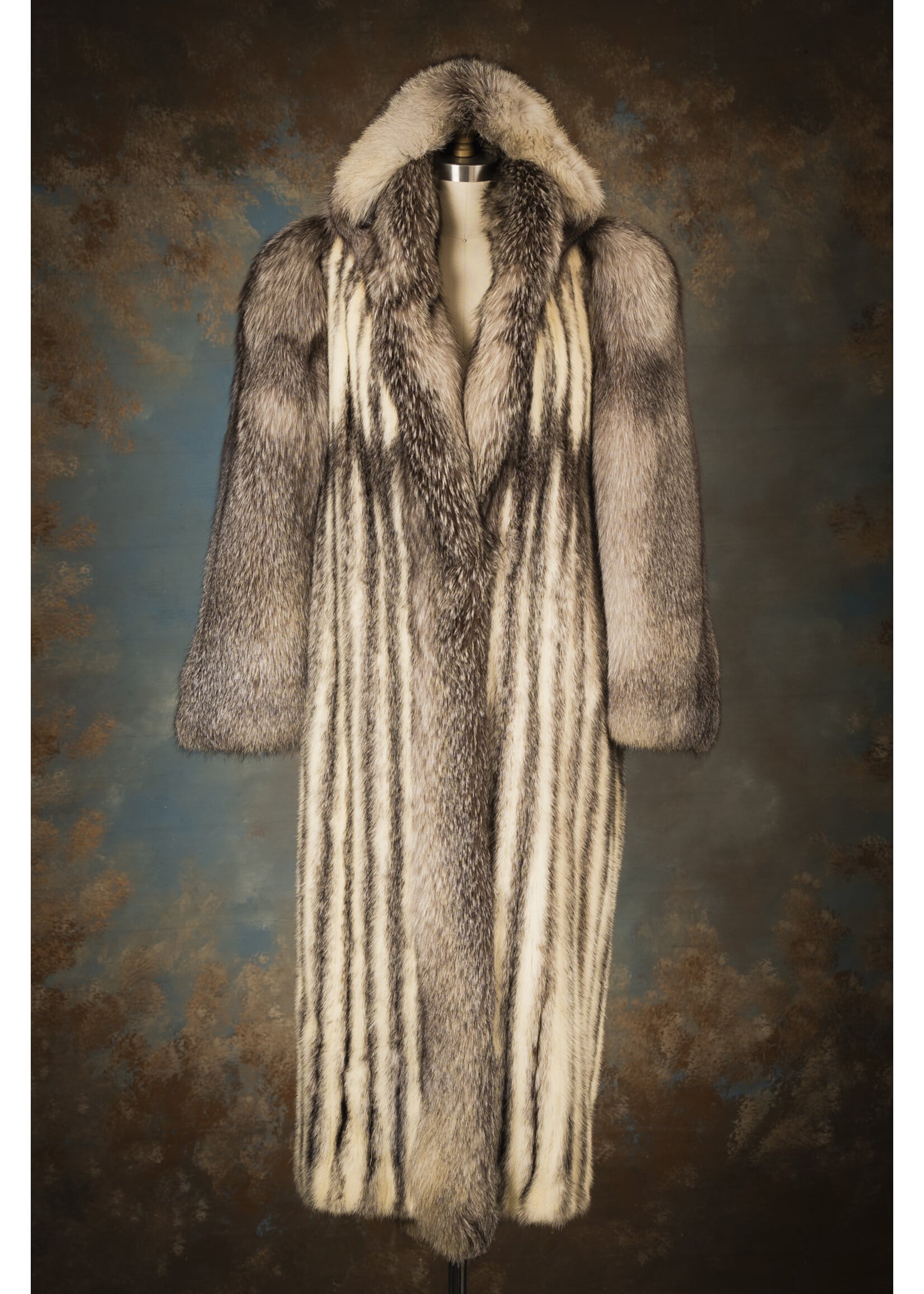 BLACK CROSS MINK & FOX COAT