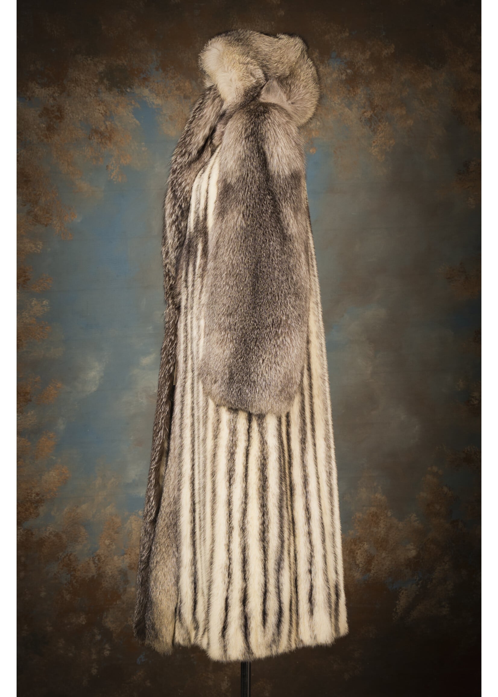 BLACK CROSS MINK & FOX COAT
