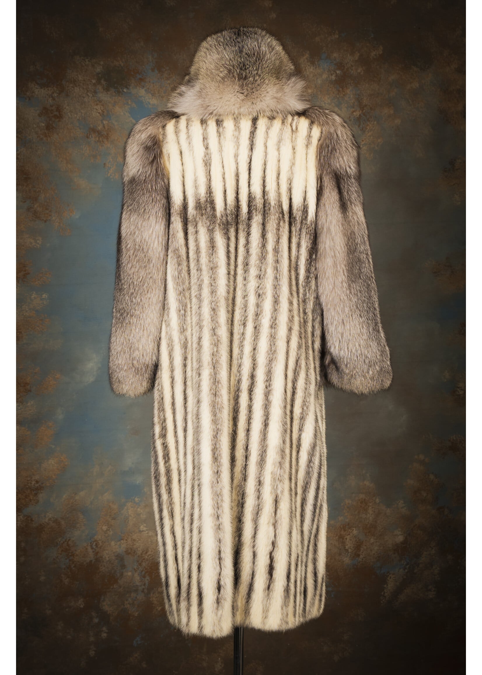 BLACK CROSS MINK & FOX COAT