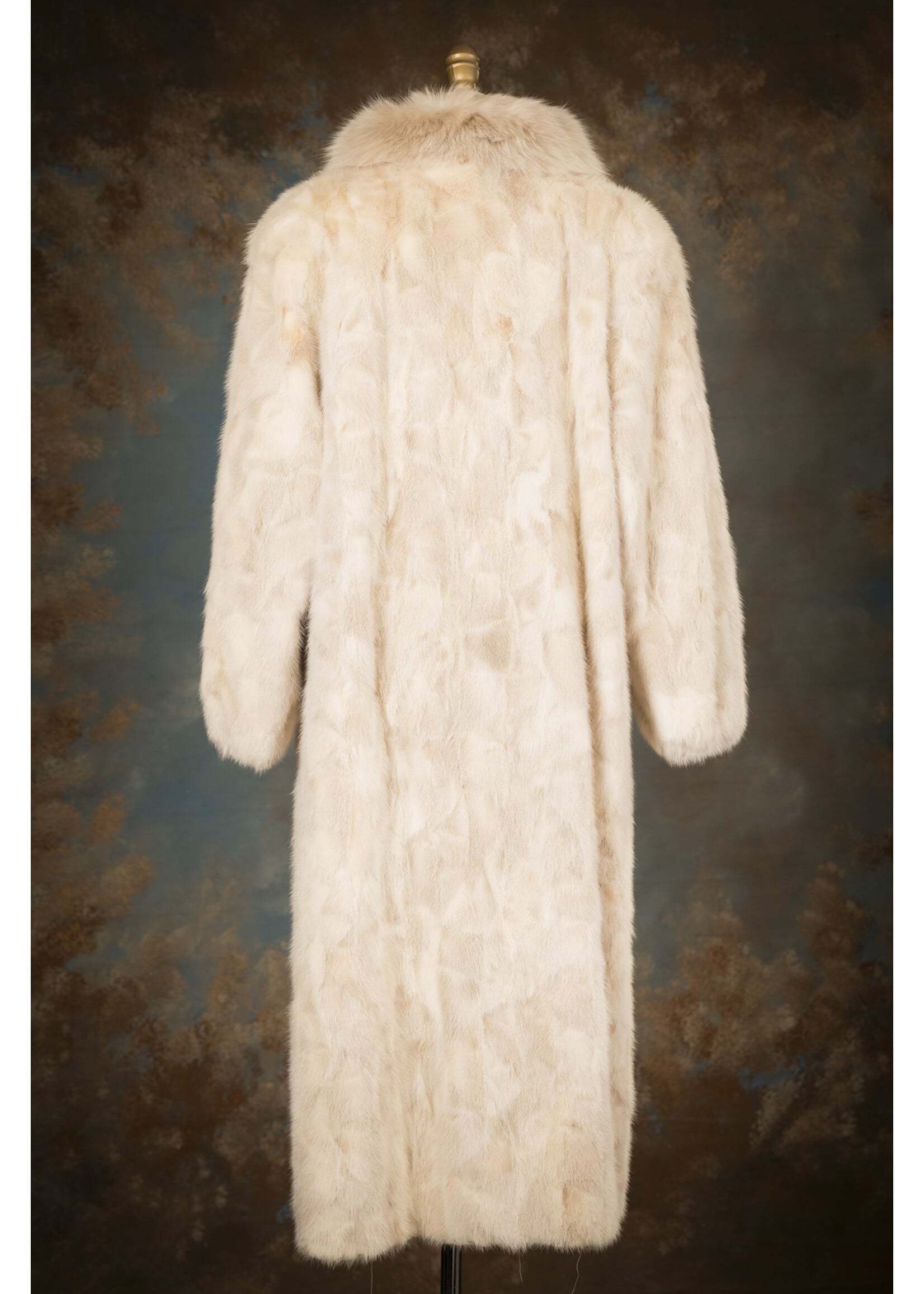 PEARL MINK PIECES COAT W. FOX 8