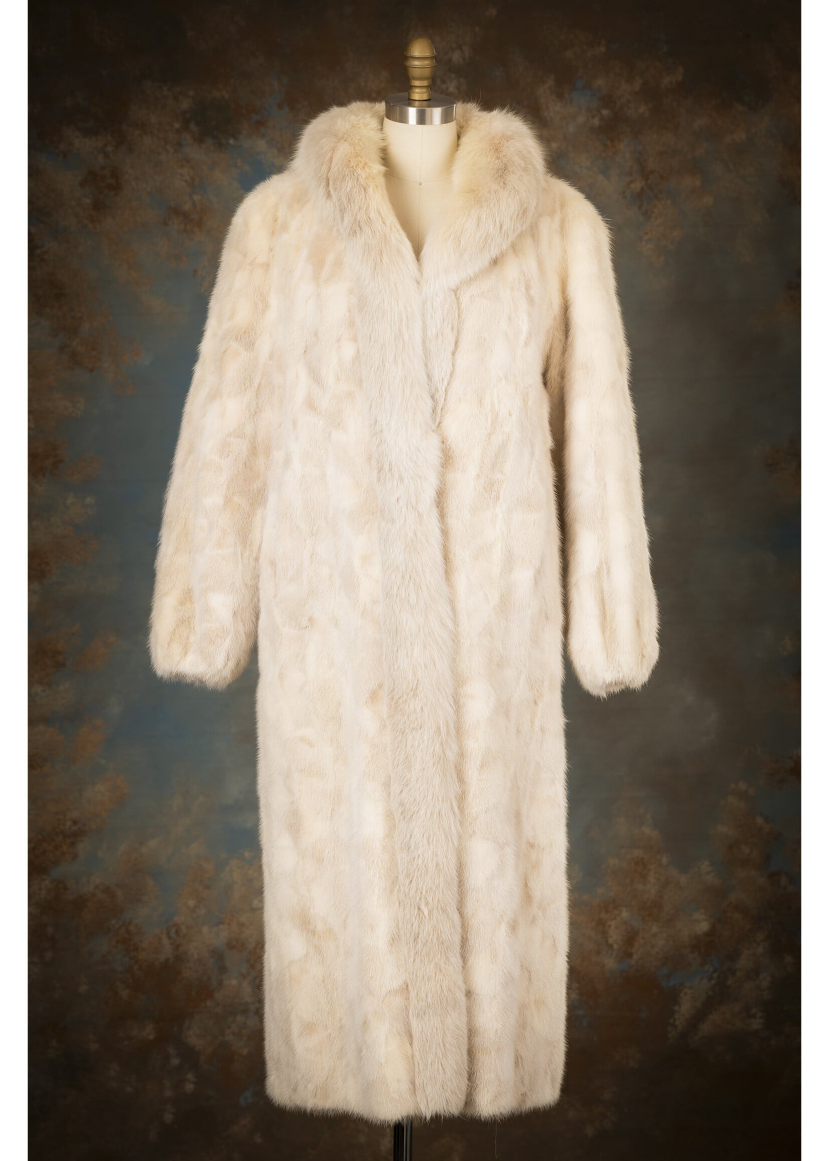 PEARL MINK PIECES COAT W. FOX 8