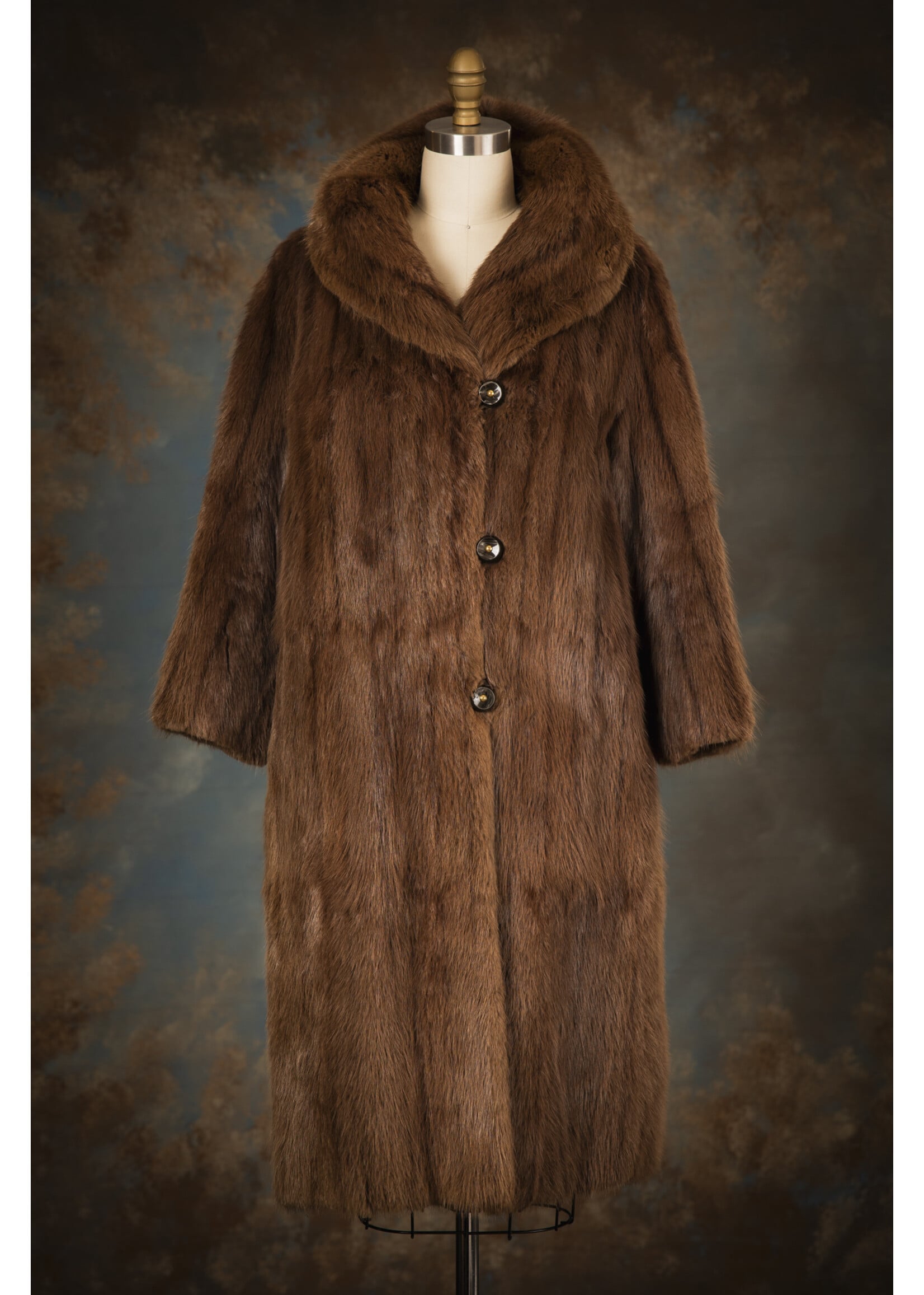 MINK-DYED MUSKRAT COAT