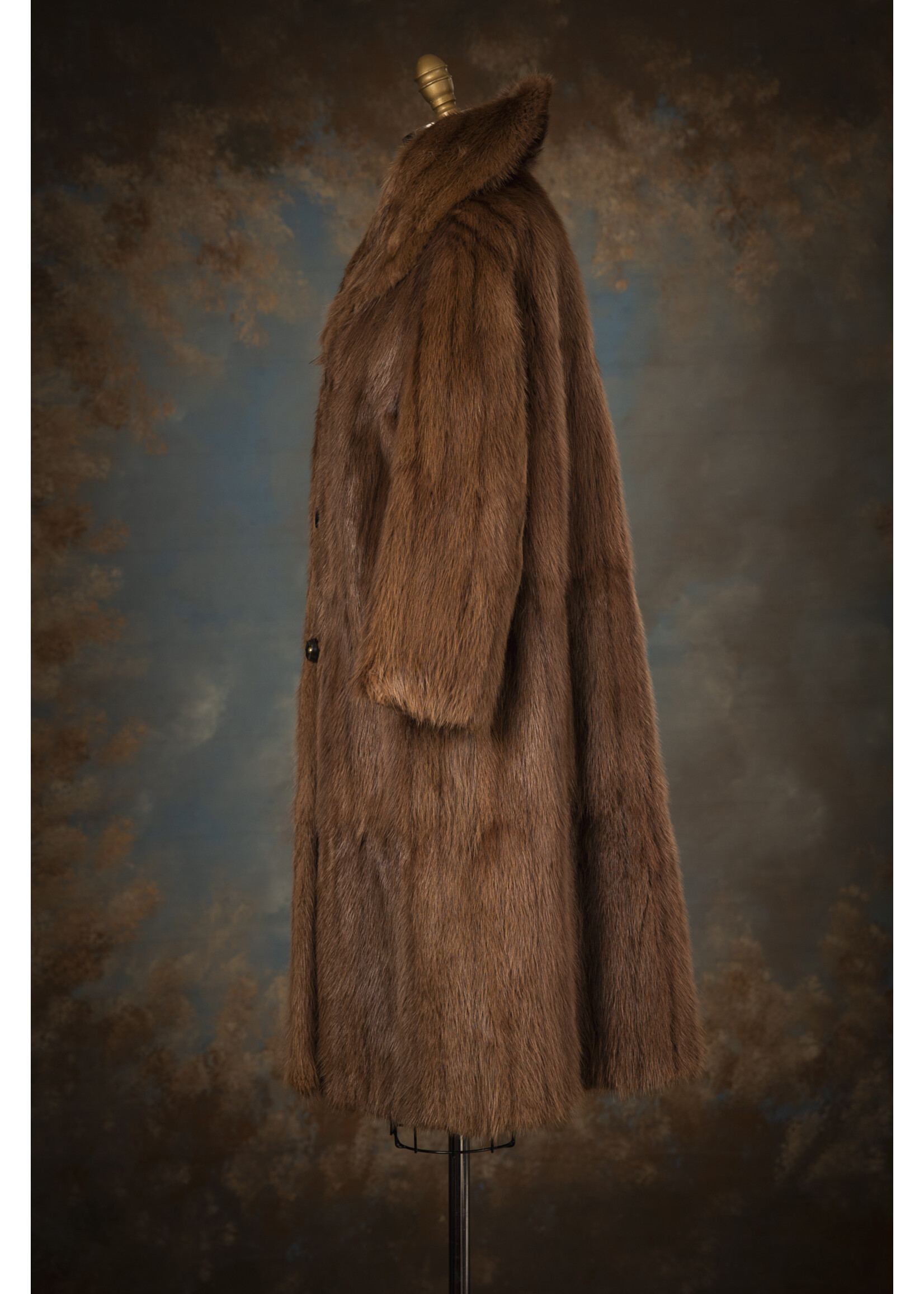 MINK-DYED MUSKRAT COAT