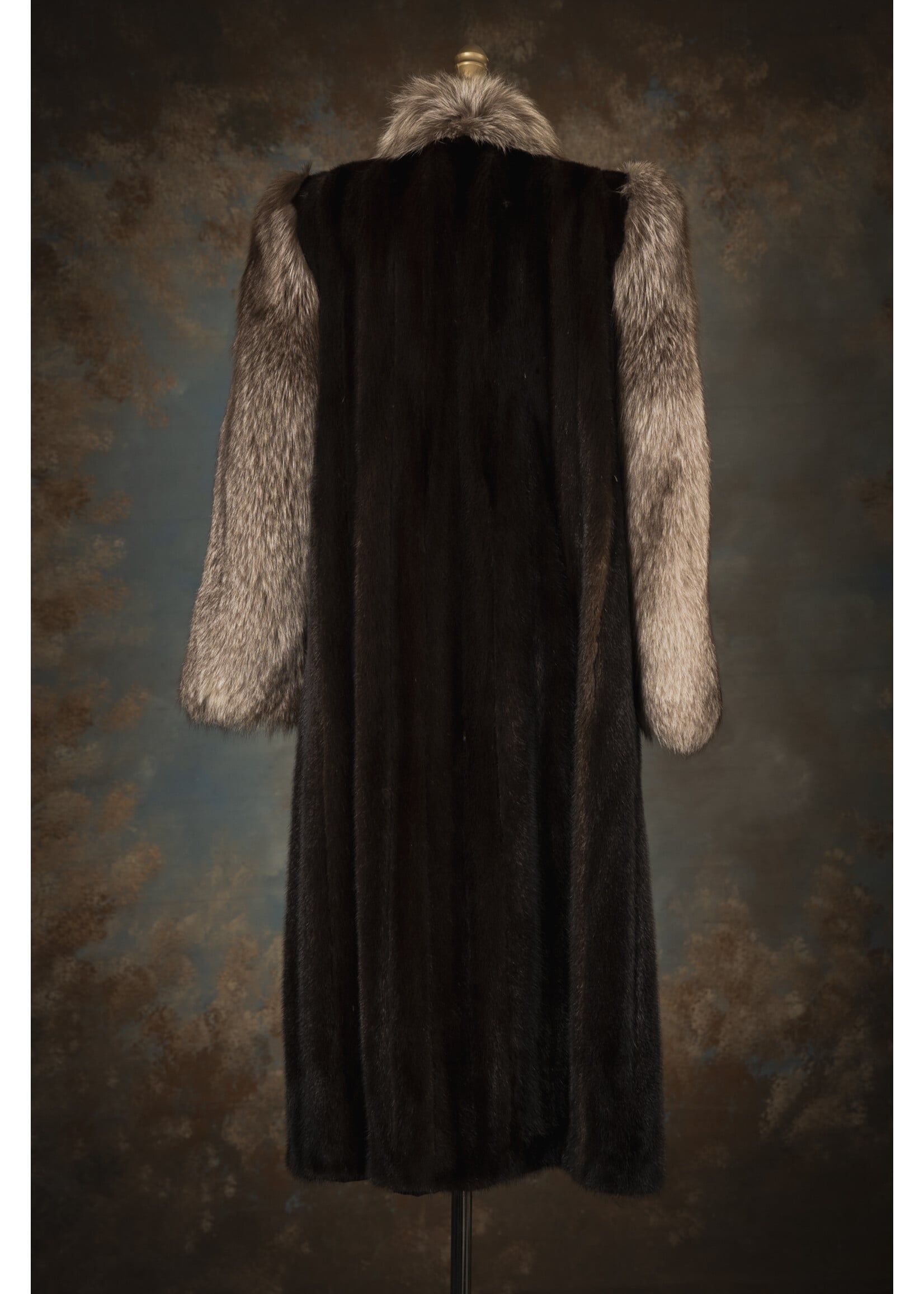 DARK RANCH MINK & INDIGO FOX COAT 6