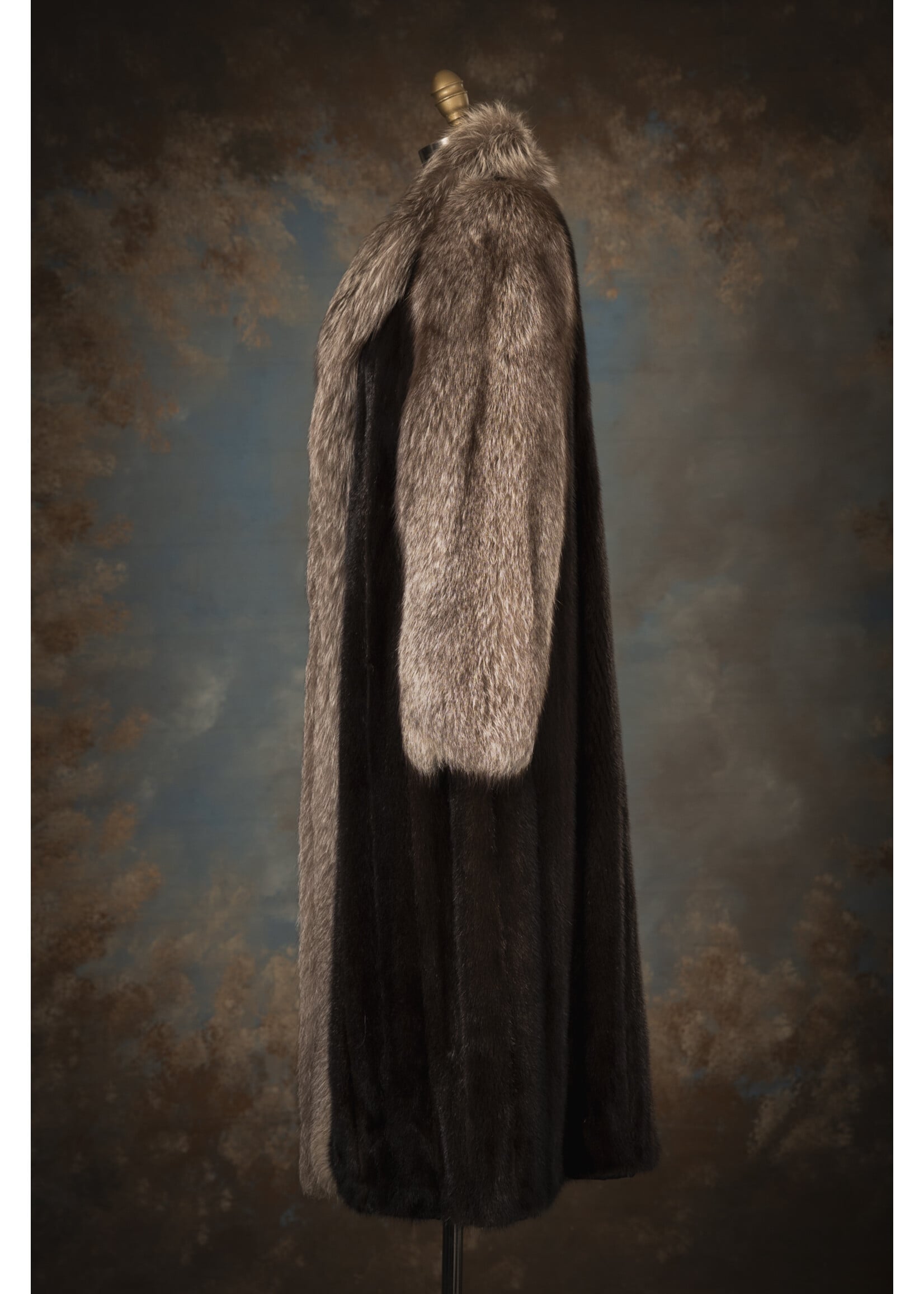 DARK RANCH MINK & INDIGO FOX COAT 6