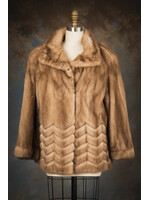 PASTEL MINK JACKET W. CHEVRON HEM