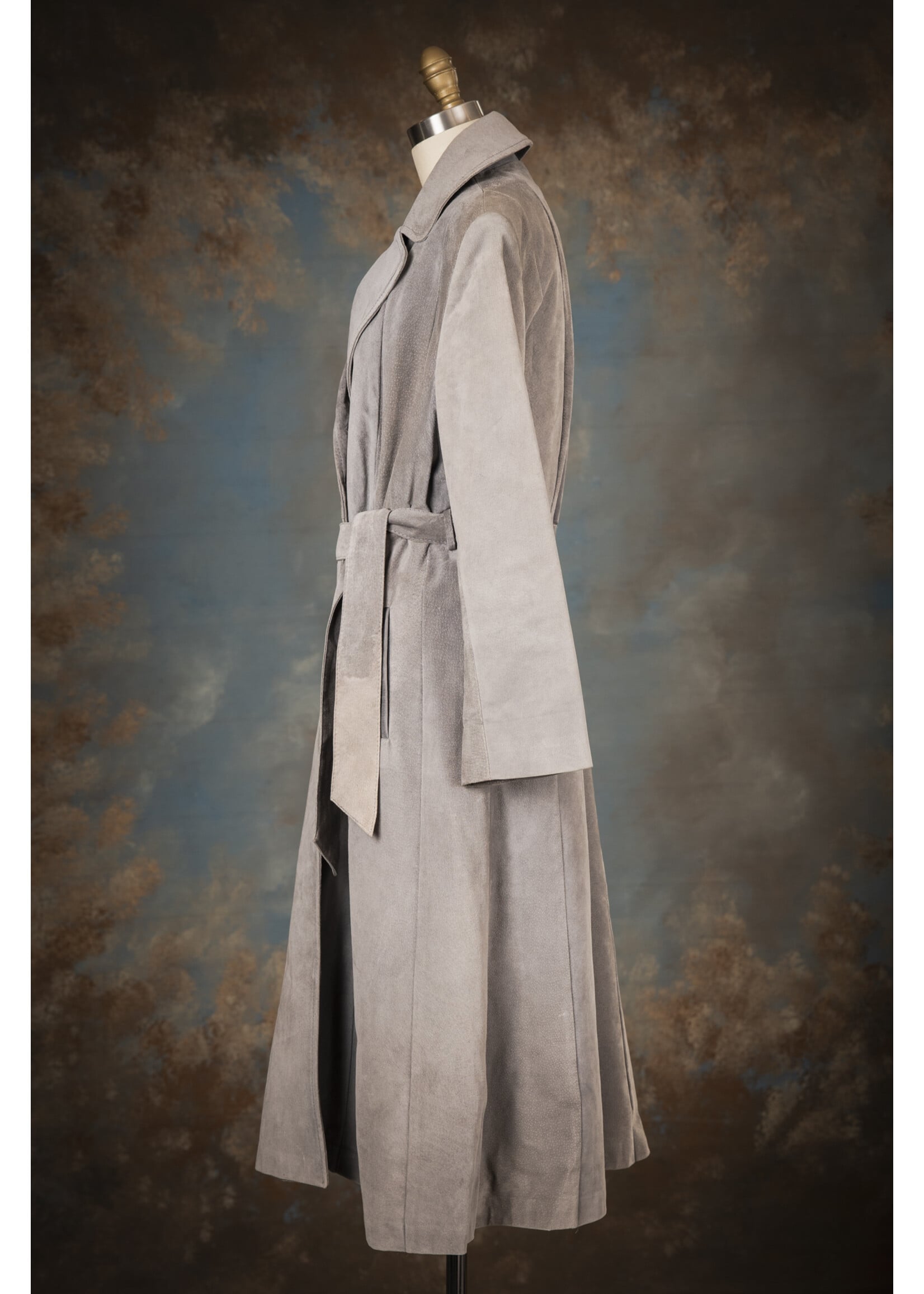 GREY SUEDE TRENCH