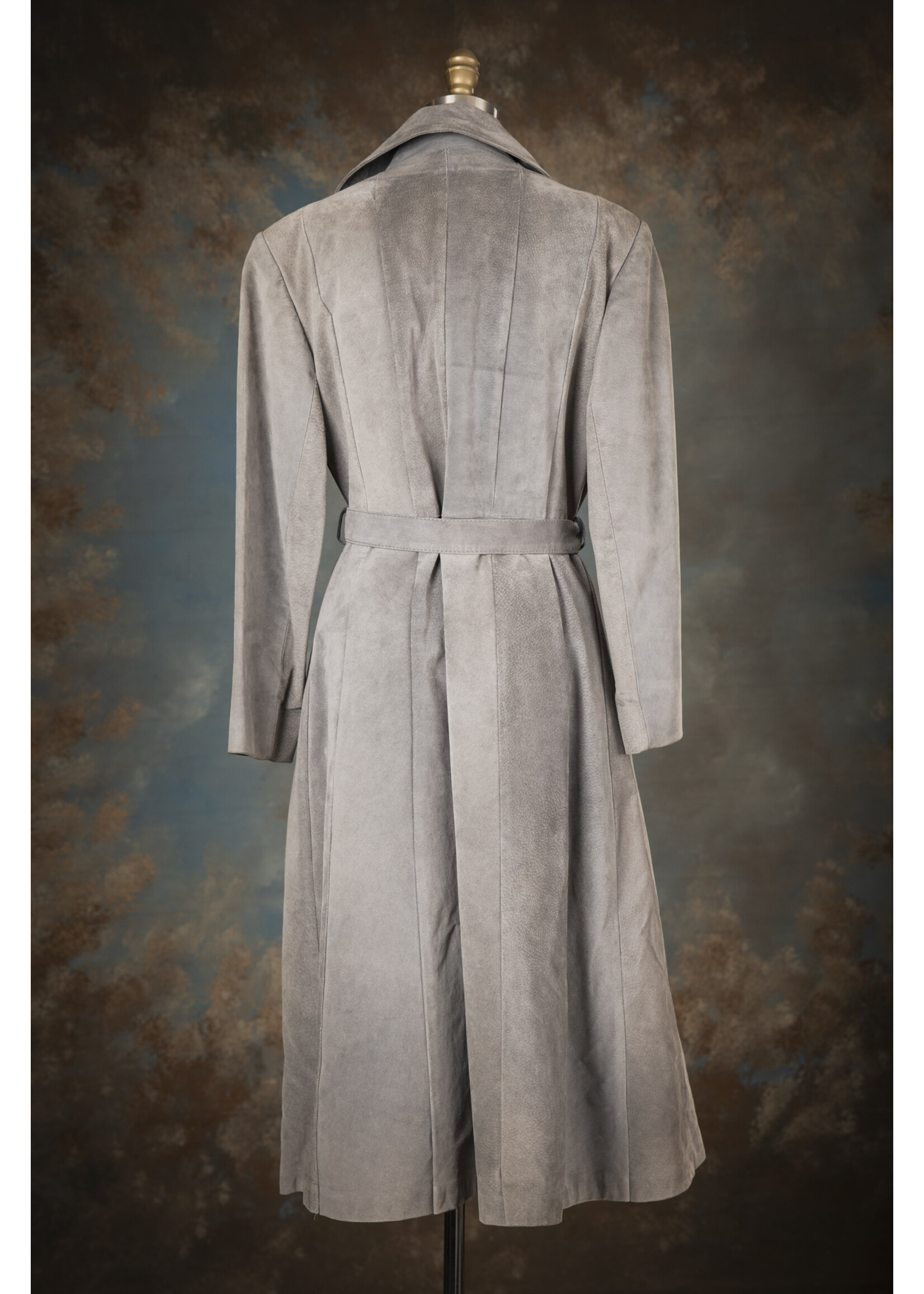 GREY SUEDE TRENCH