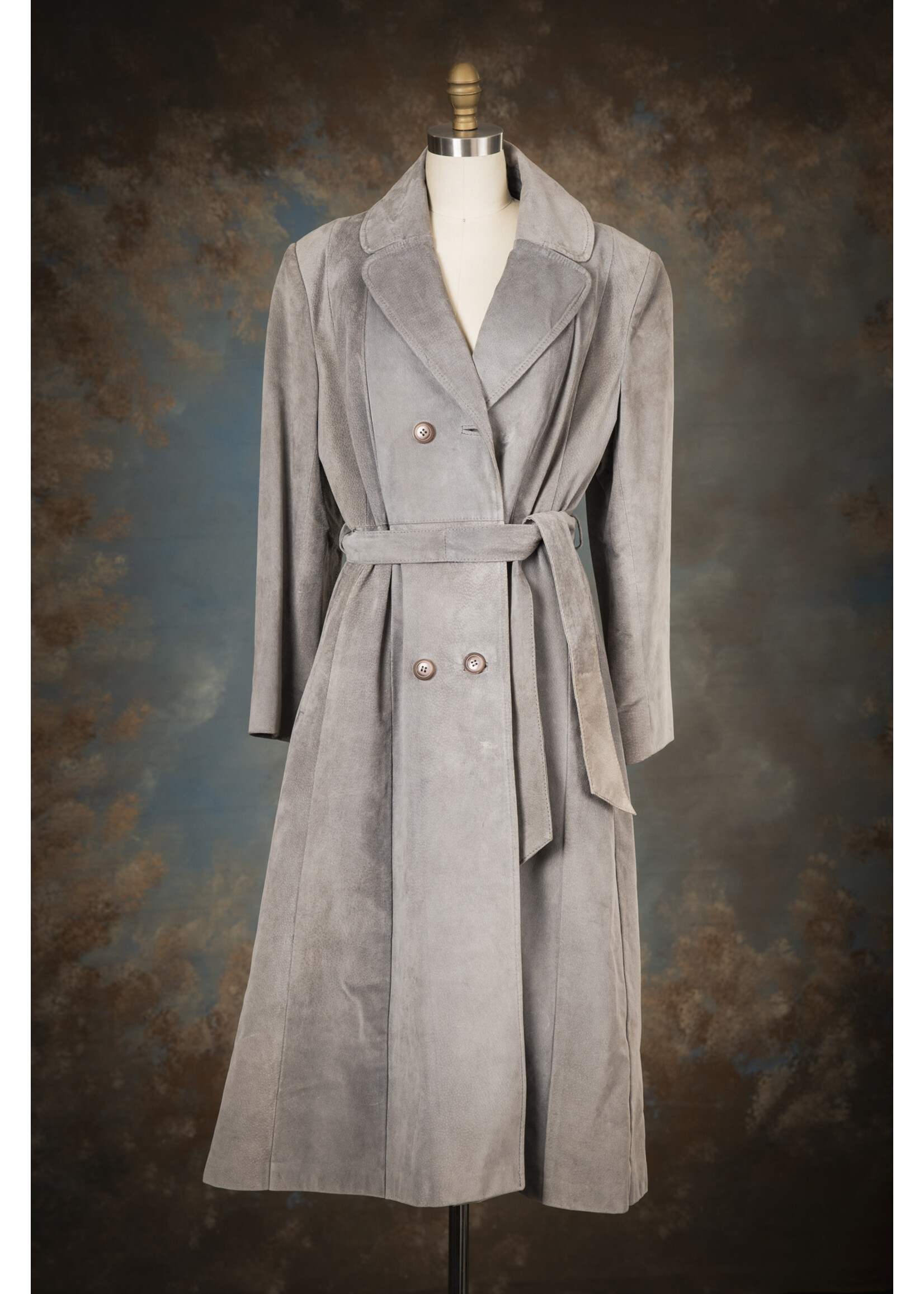 GREY SUEDE TRENCH