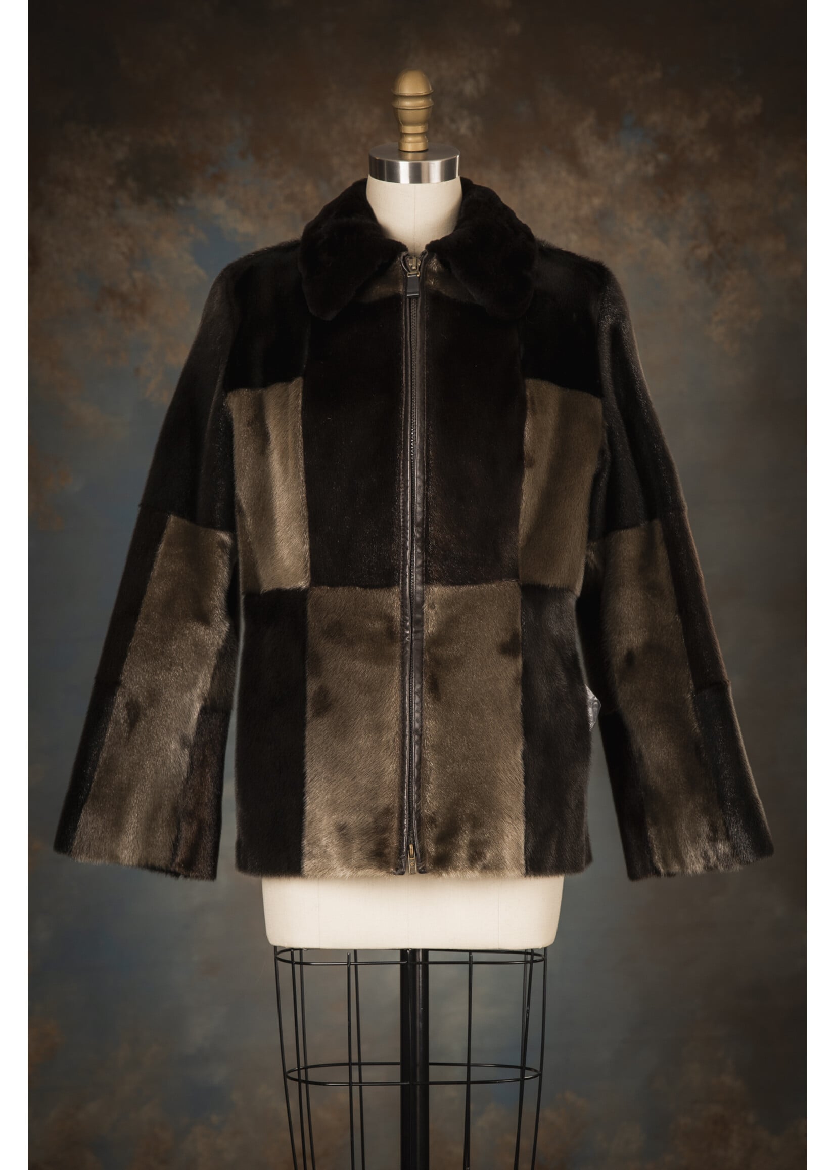 CHECKED SEAL PARKA