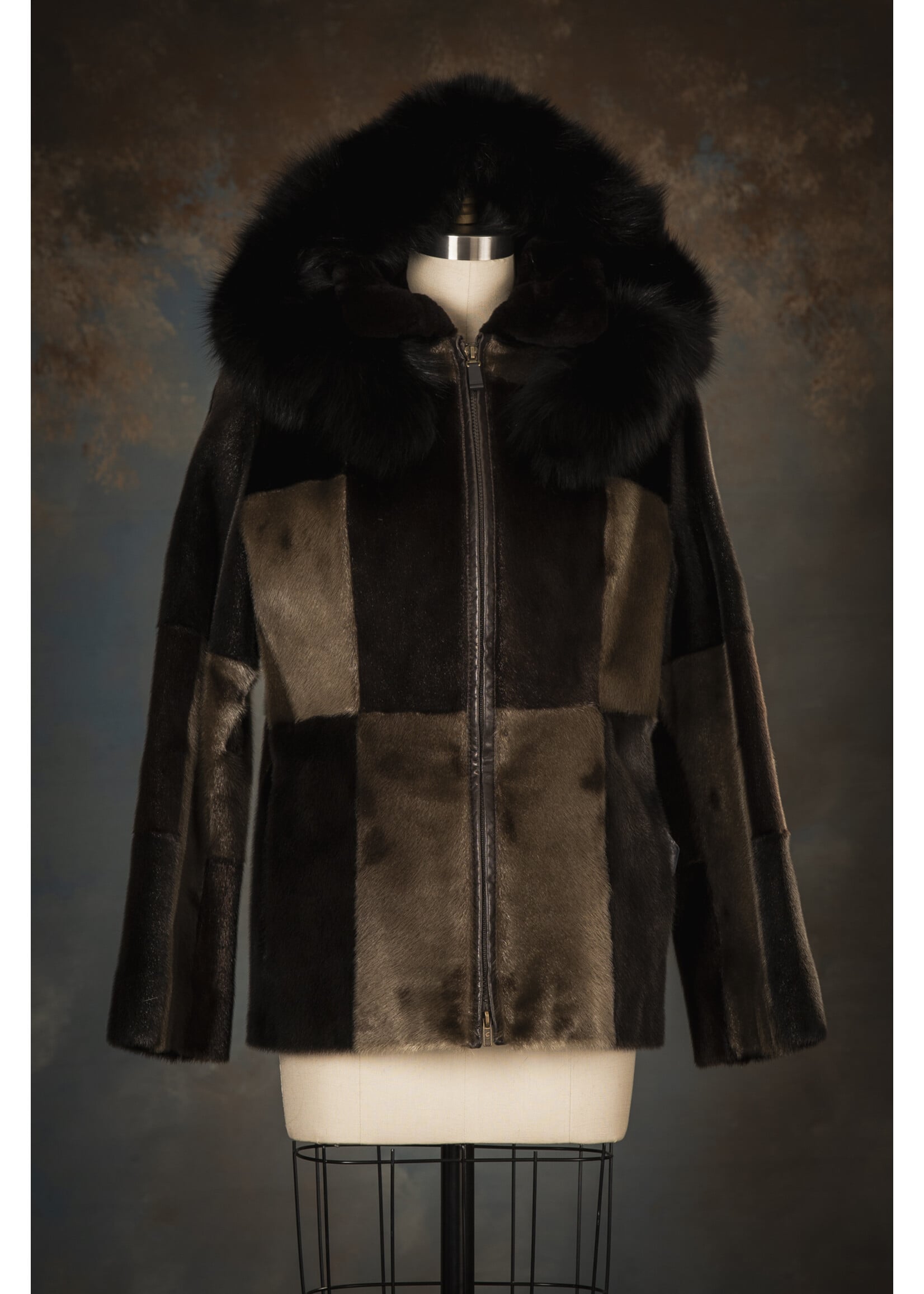 CHECKED SEAL PARKA