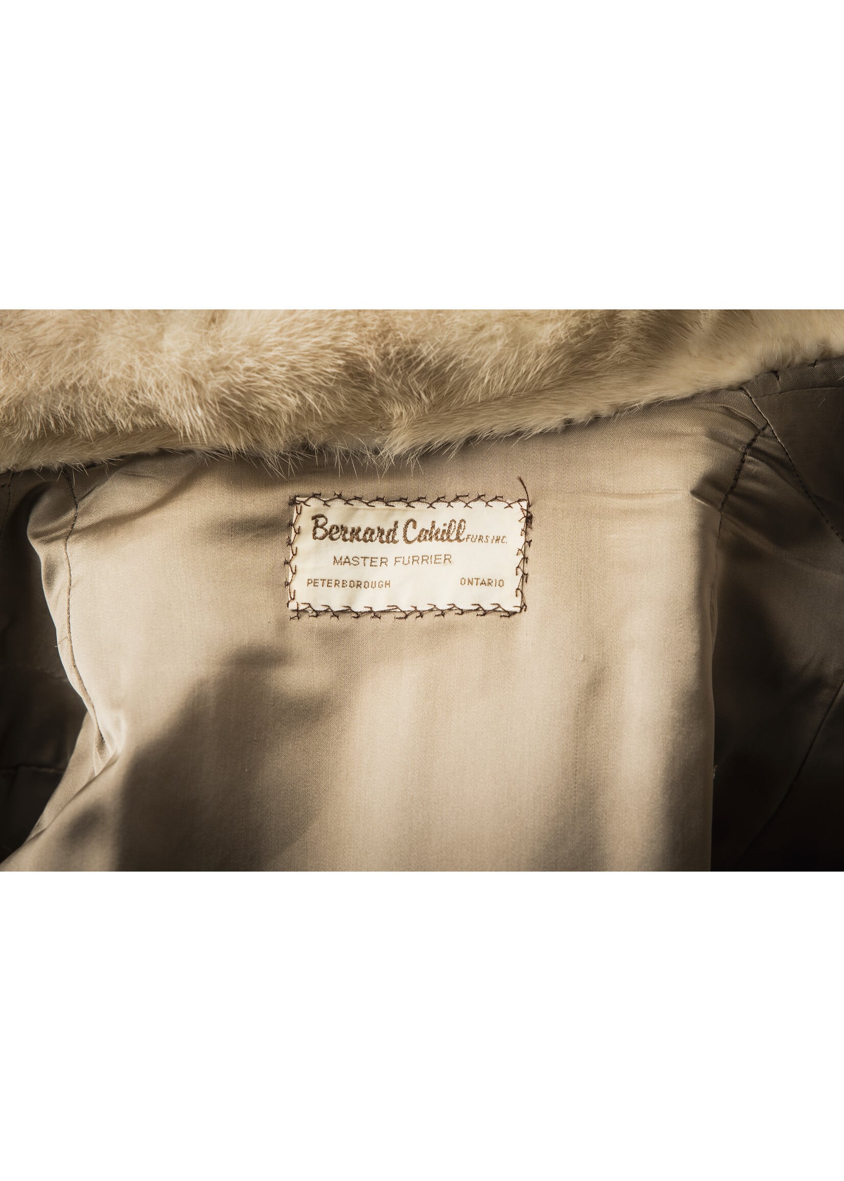 BROWN CROSS MINK CHEVRON CAR COAT