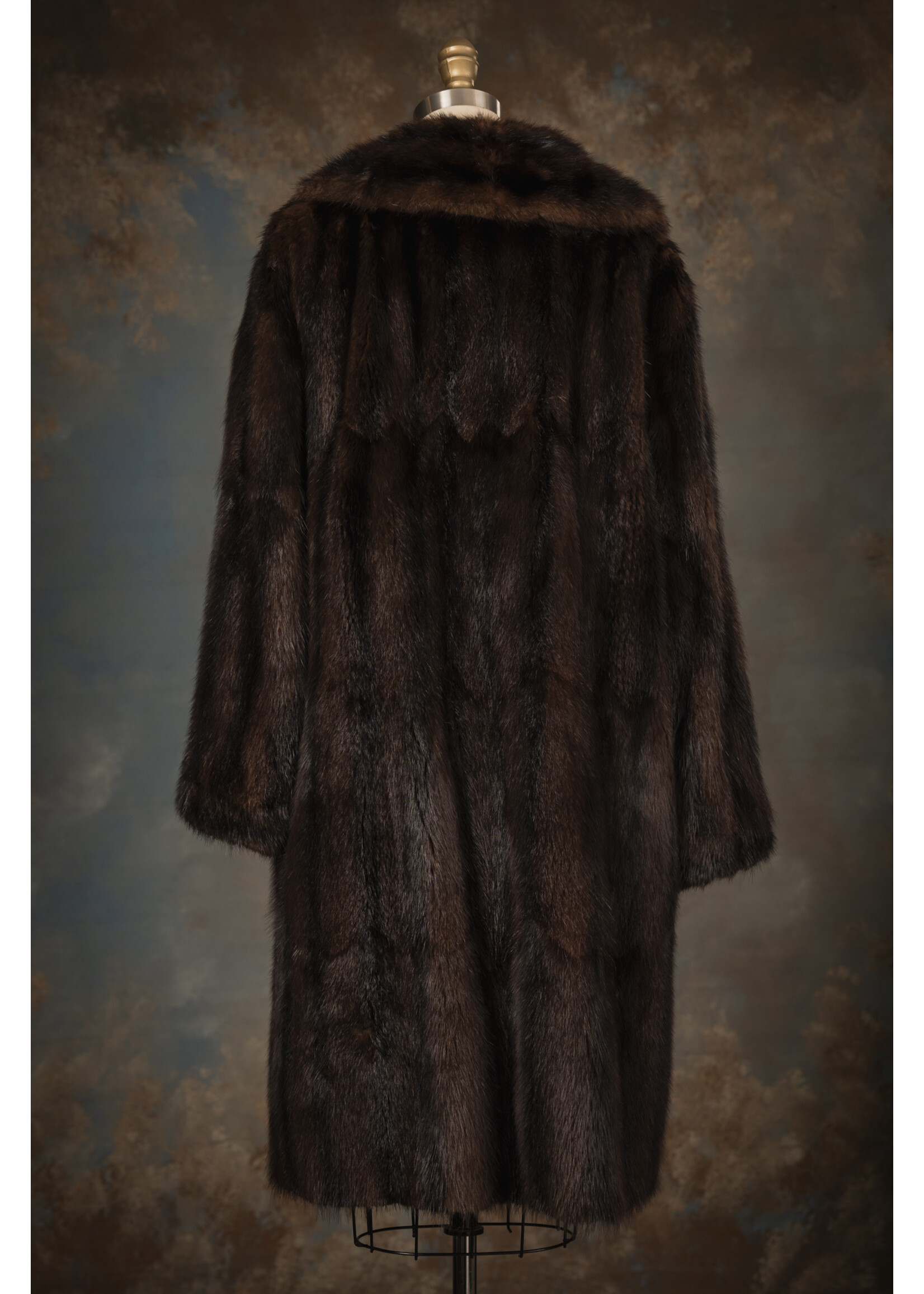 MINK-DYED MUSKRAT COAT 12