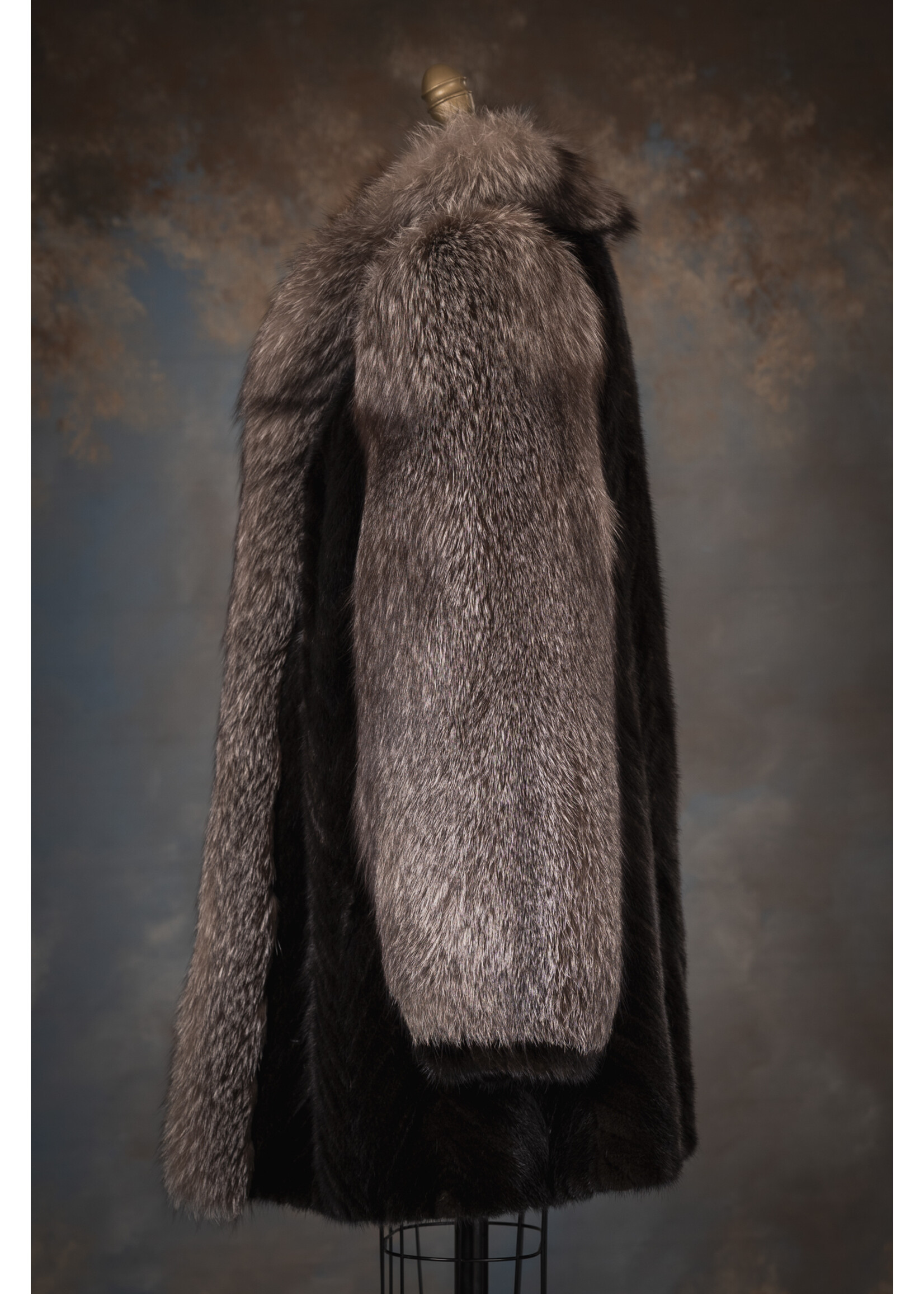 DARK RANCH CHEVRON MINK JACKET W. FOX