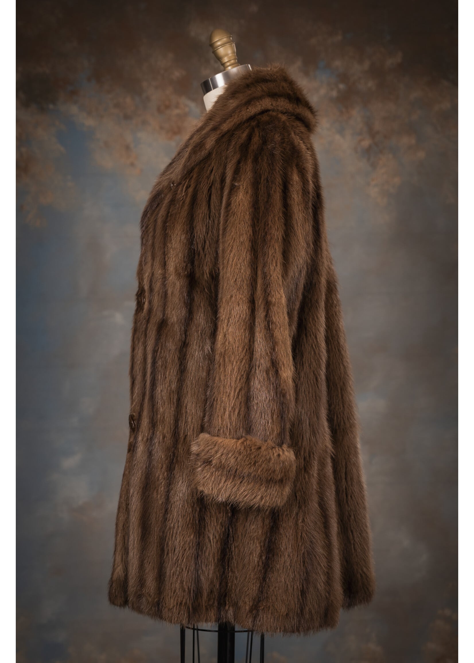 MINK-DYED MUSKRAT COAT 6-8