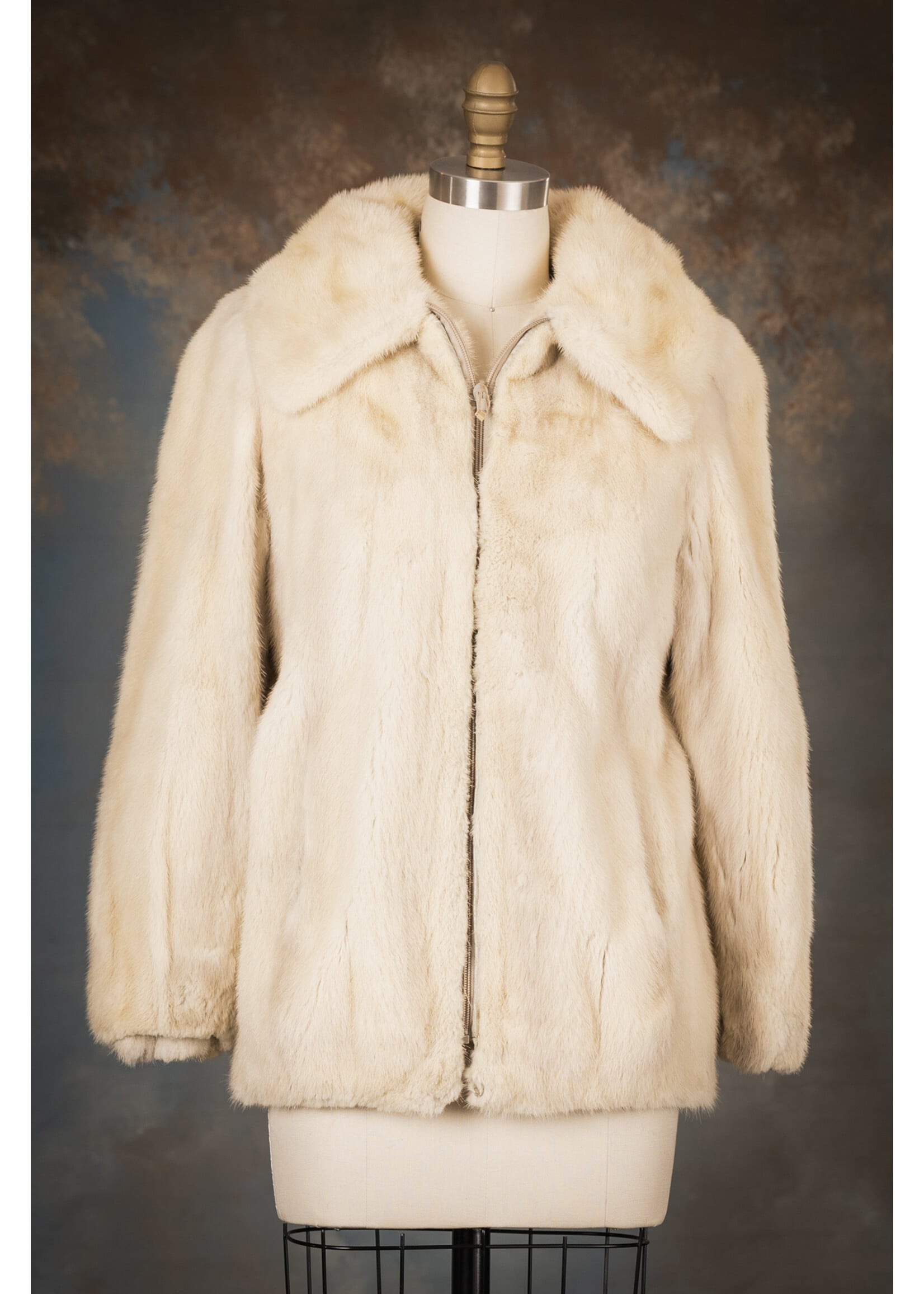 PEARL MINK ZIPPERED JACKET