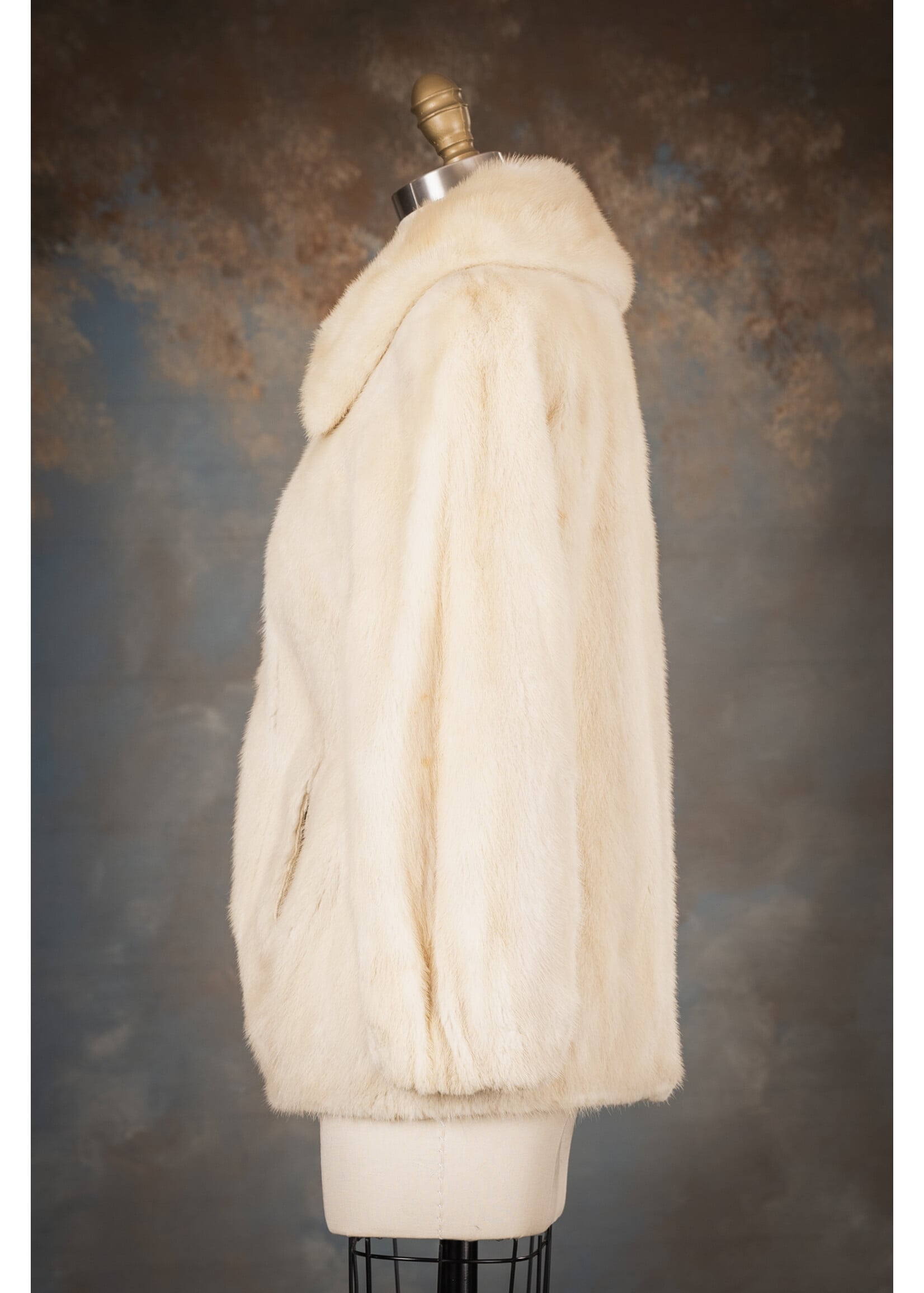 PEARL MINK ZIPPERED JACKET