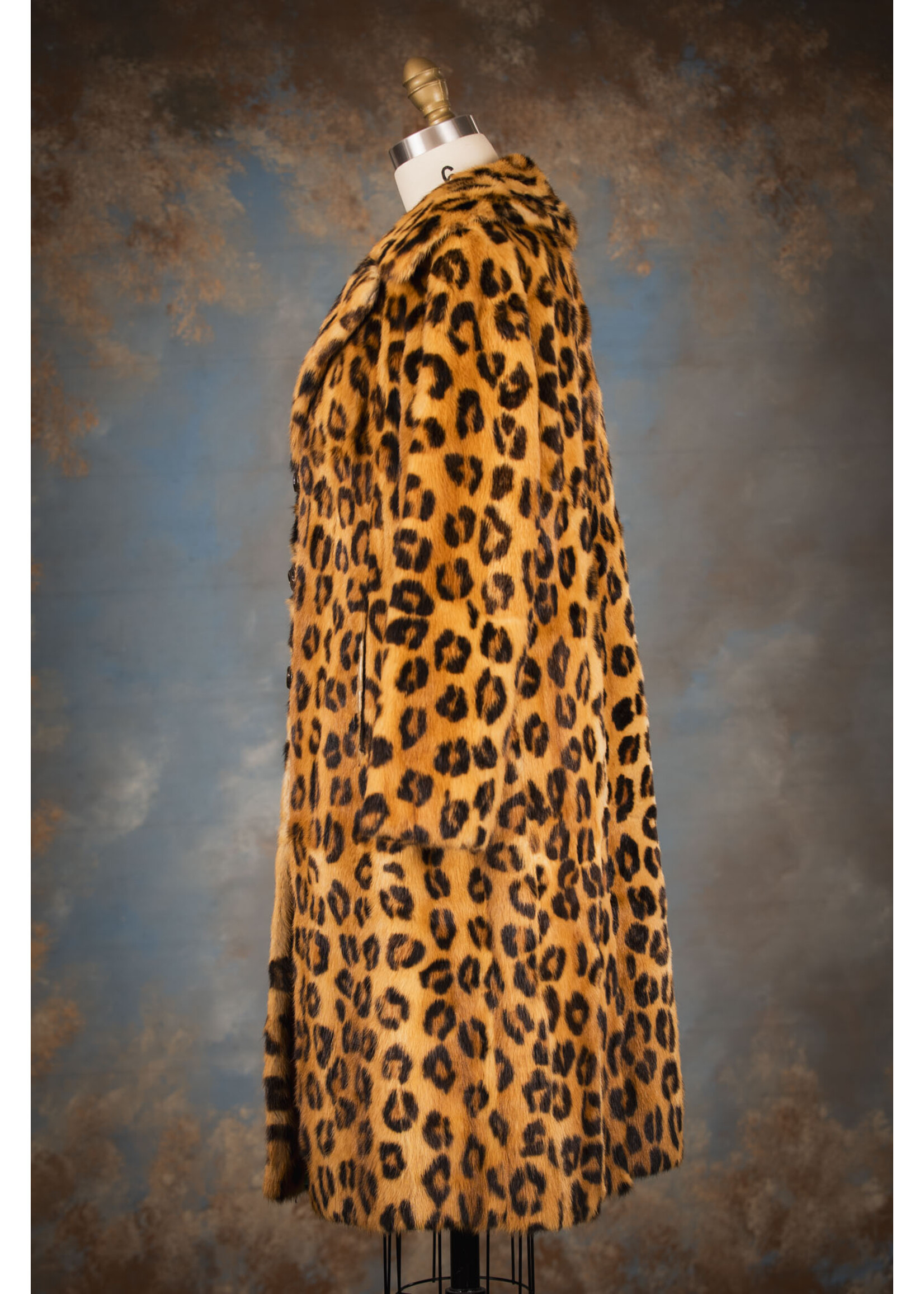 JAGUAR-PRINT MINK COAT