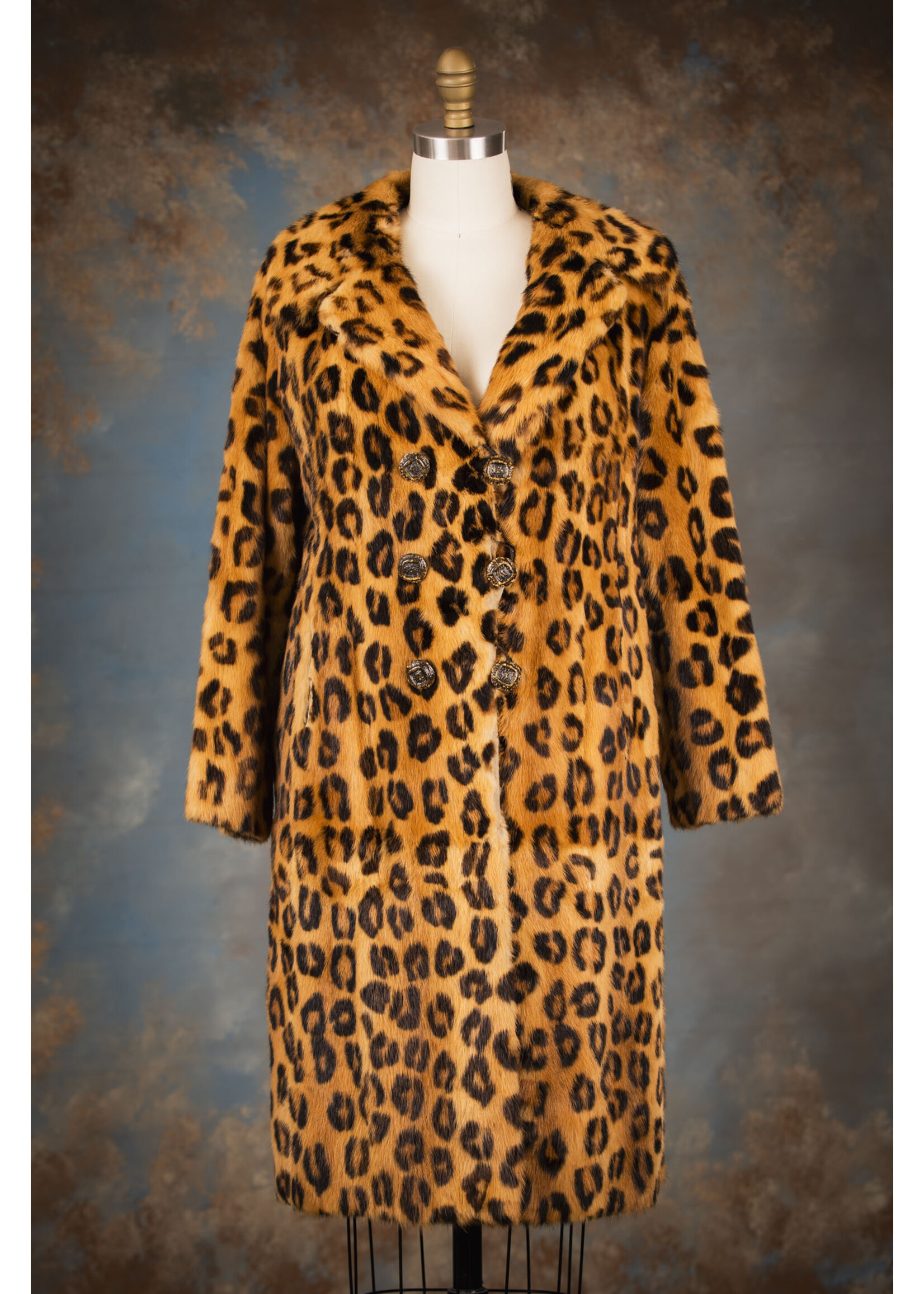 JAGUAR-PRINT MINK COAT