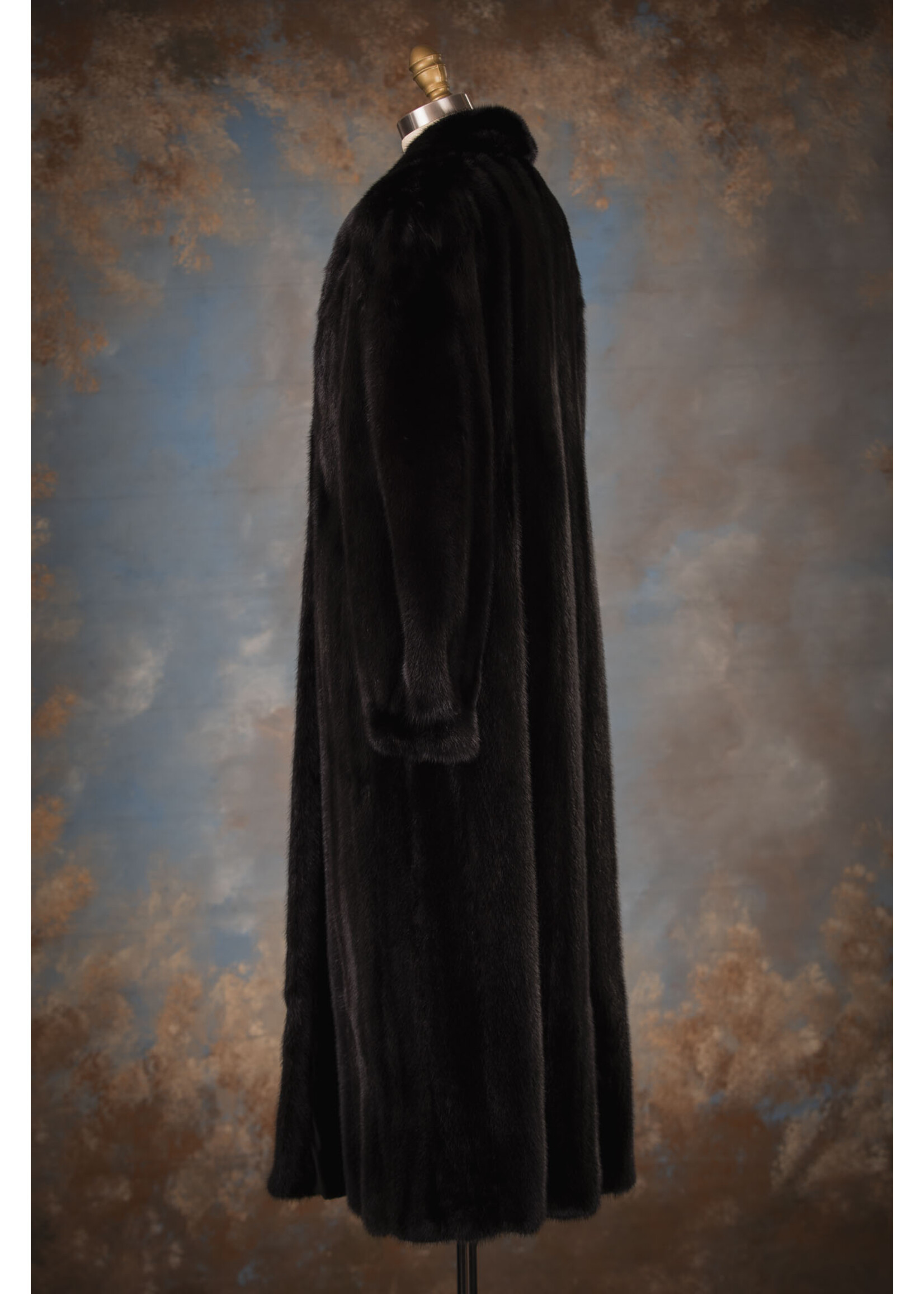 BLACK MINK COAT 6-8