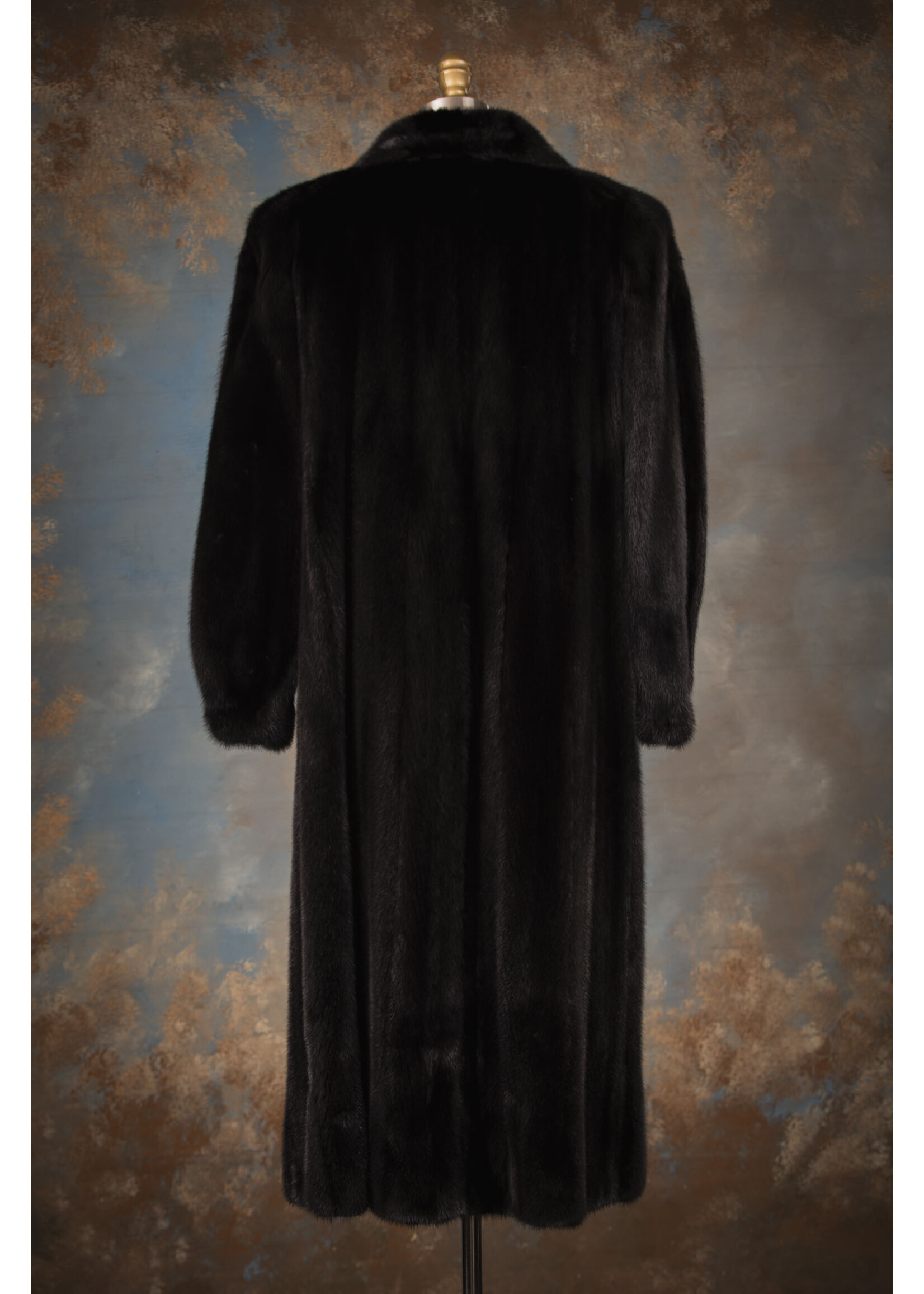 BLACK MINK COAT 6-8
