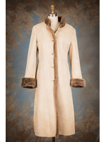 BEIGE SHEARLING COAT 4-6