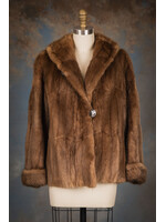 BROWN-DYED MUSKRAT JACKET