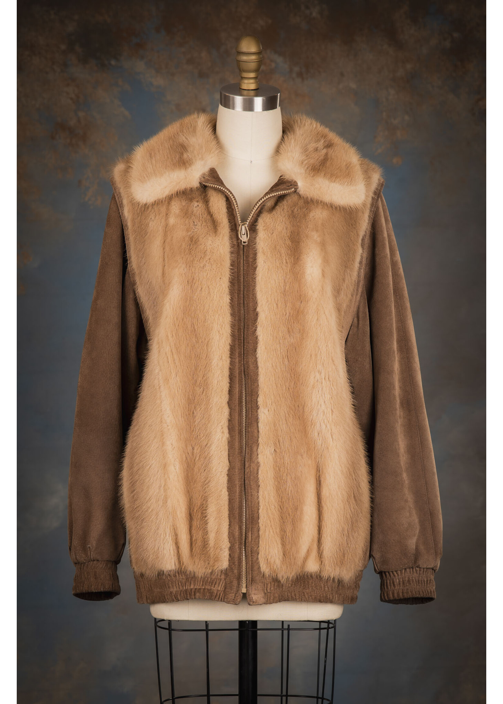 PASTEL MINK & SUEDE JACKET