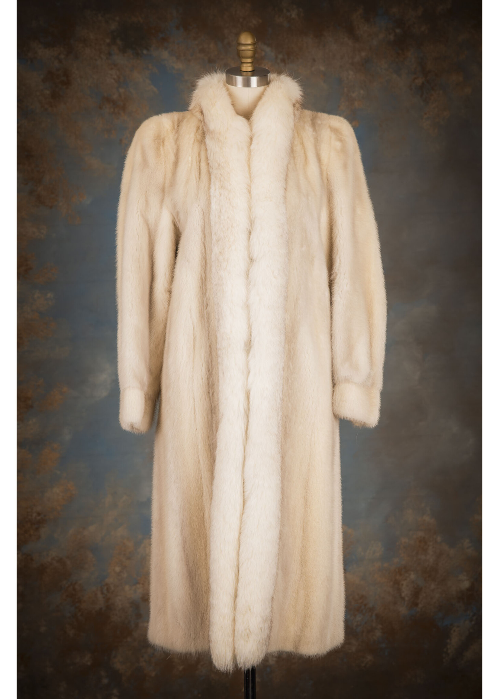 VIOLET MINK COAT W. FOX 6